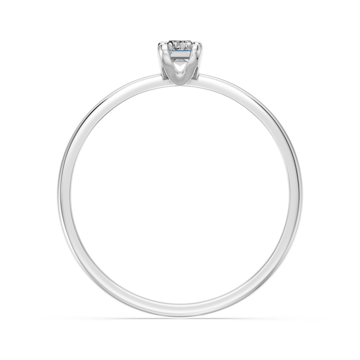 Inel de Logodnă Solitaire din Aur, Diamant Baguette 0,30 CT