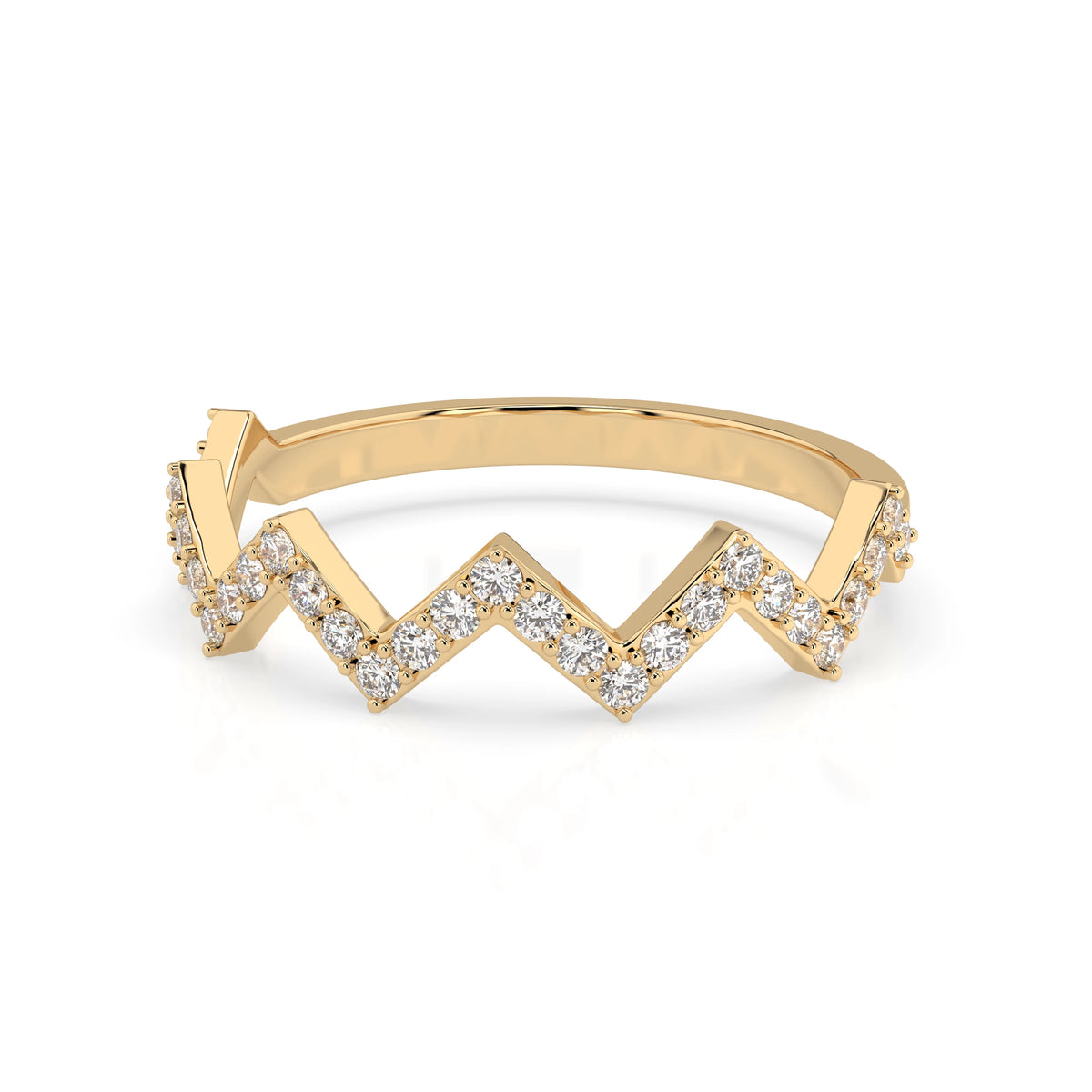 Inel din Aur cu Diamante, Forma Rotund Briliant, 0,26 CT