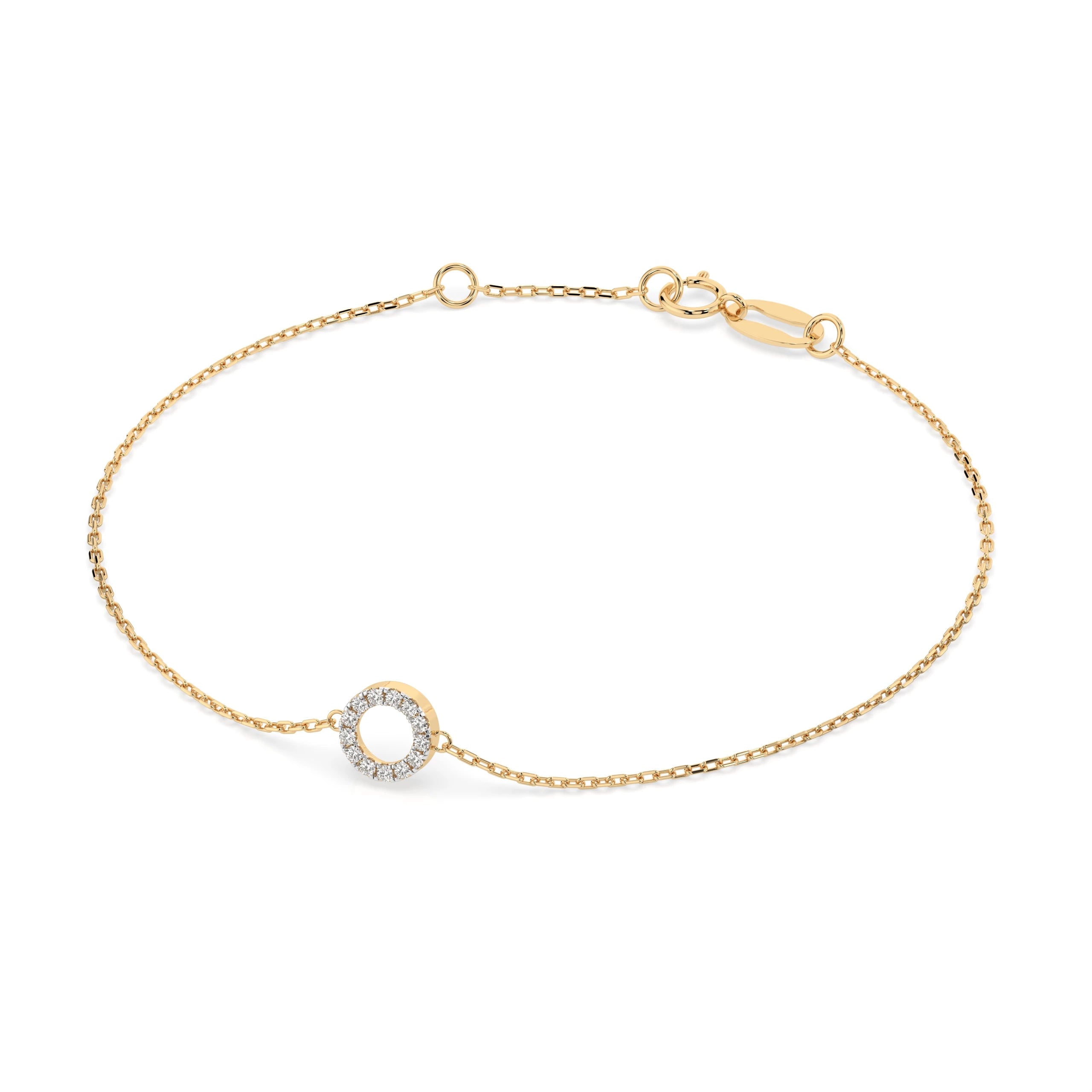 Brățară din Aur cu Diamante Rotunde Briliant 0.07 CT
