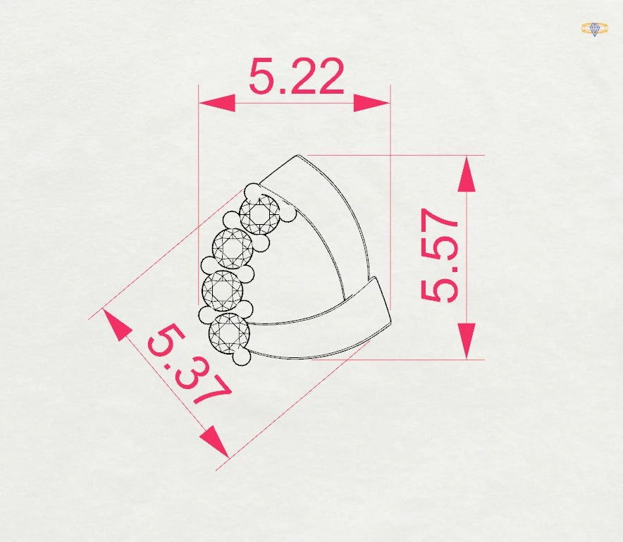 Cercei din Aur cu Diamante Rotunde Briliant 0.05 CT