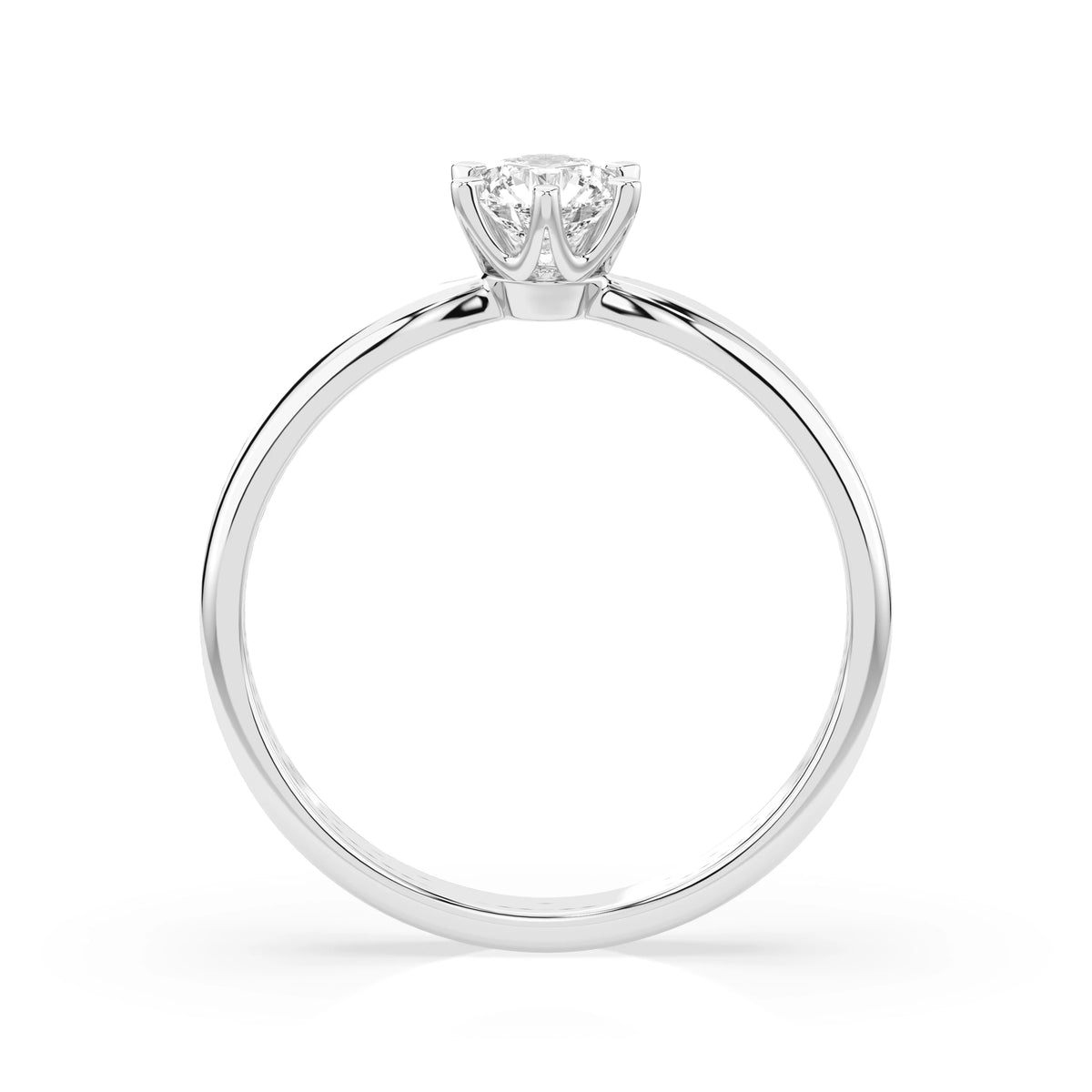 Inel de Logodnă Solitaire din Aur, Diamant Rotund Briliant 0,35 CT