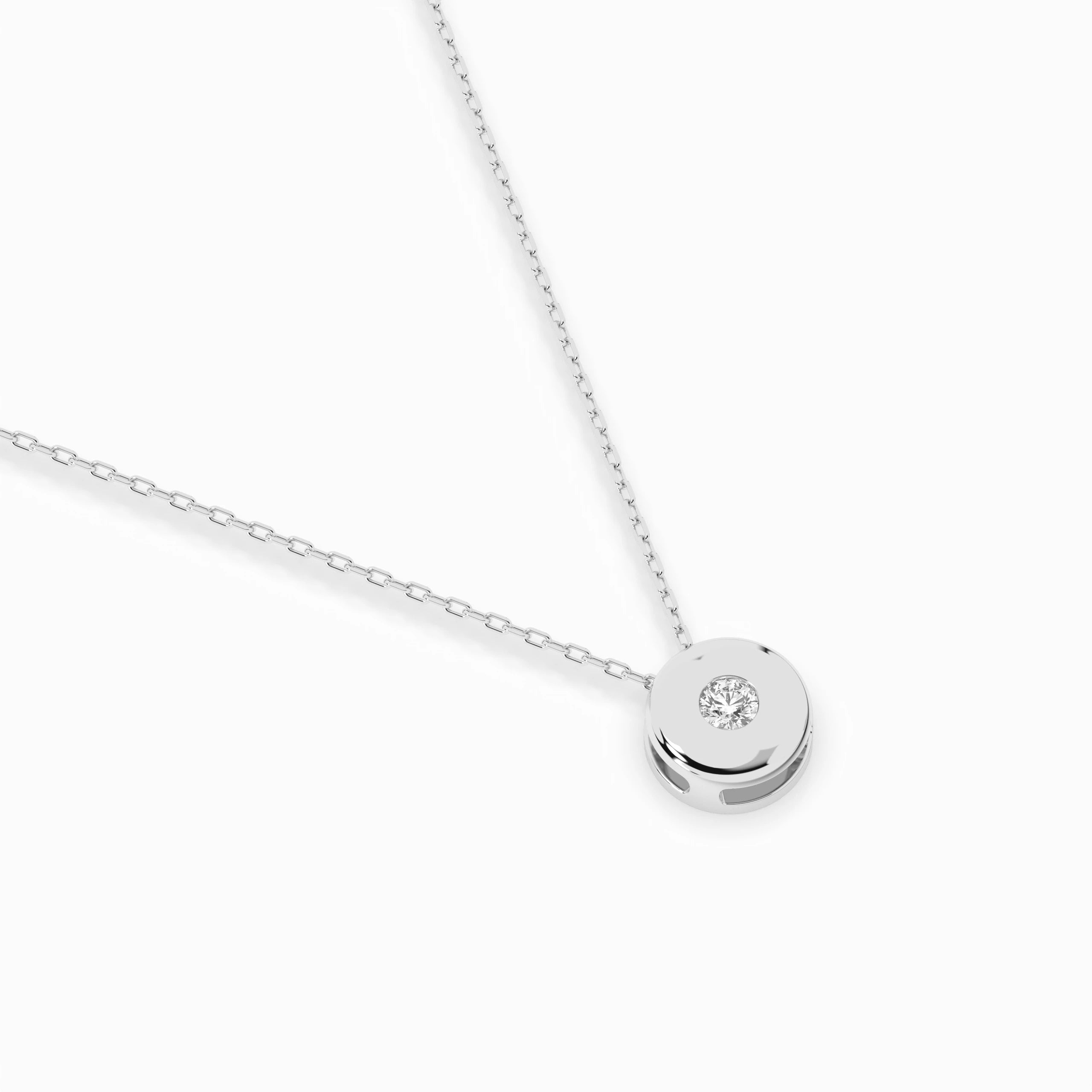 Colier din Aur cu Diamant Rotund Briliant 0.04 CT