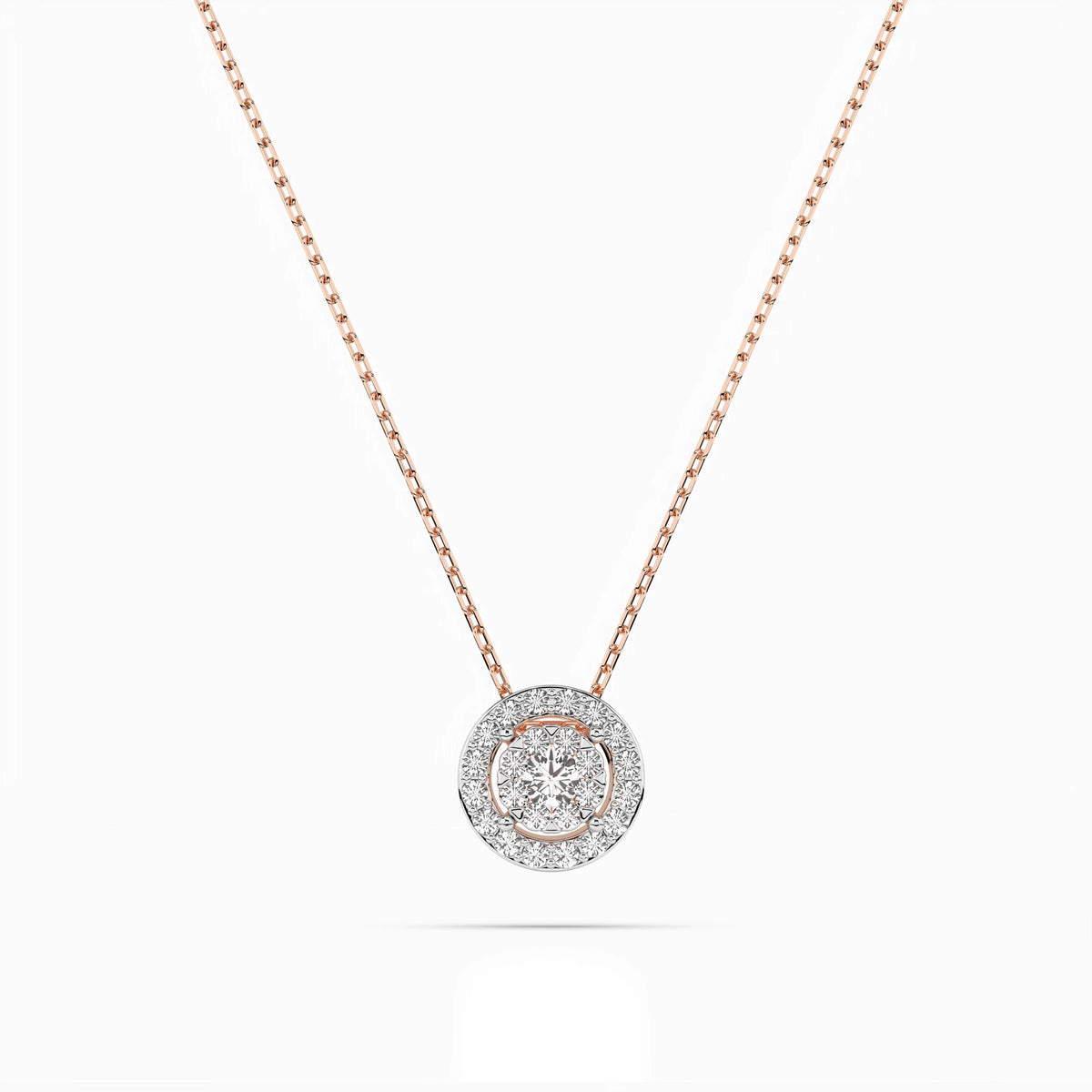 Colier din Aur cu Diamante, Forma Rotund Briliant, 0,24 CT