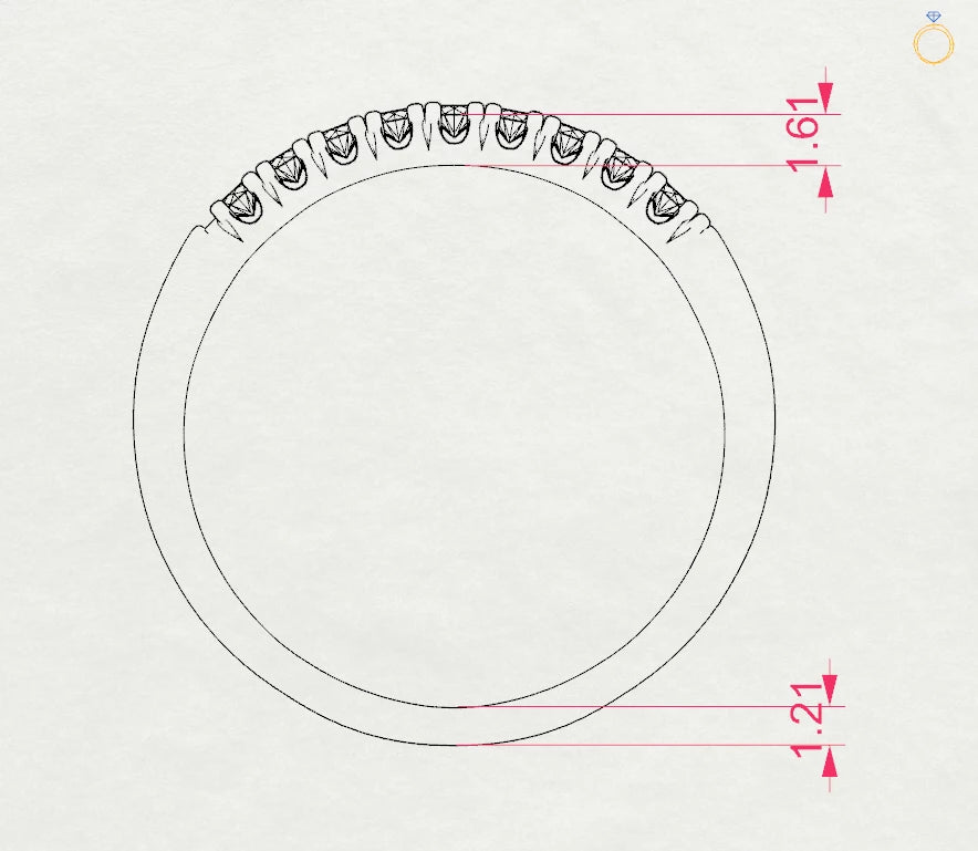 Inel din Aur cu Diamante Rotunde Briliant 0.18 CT