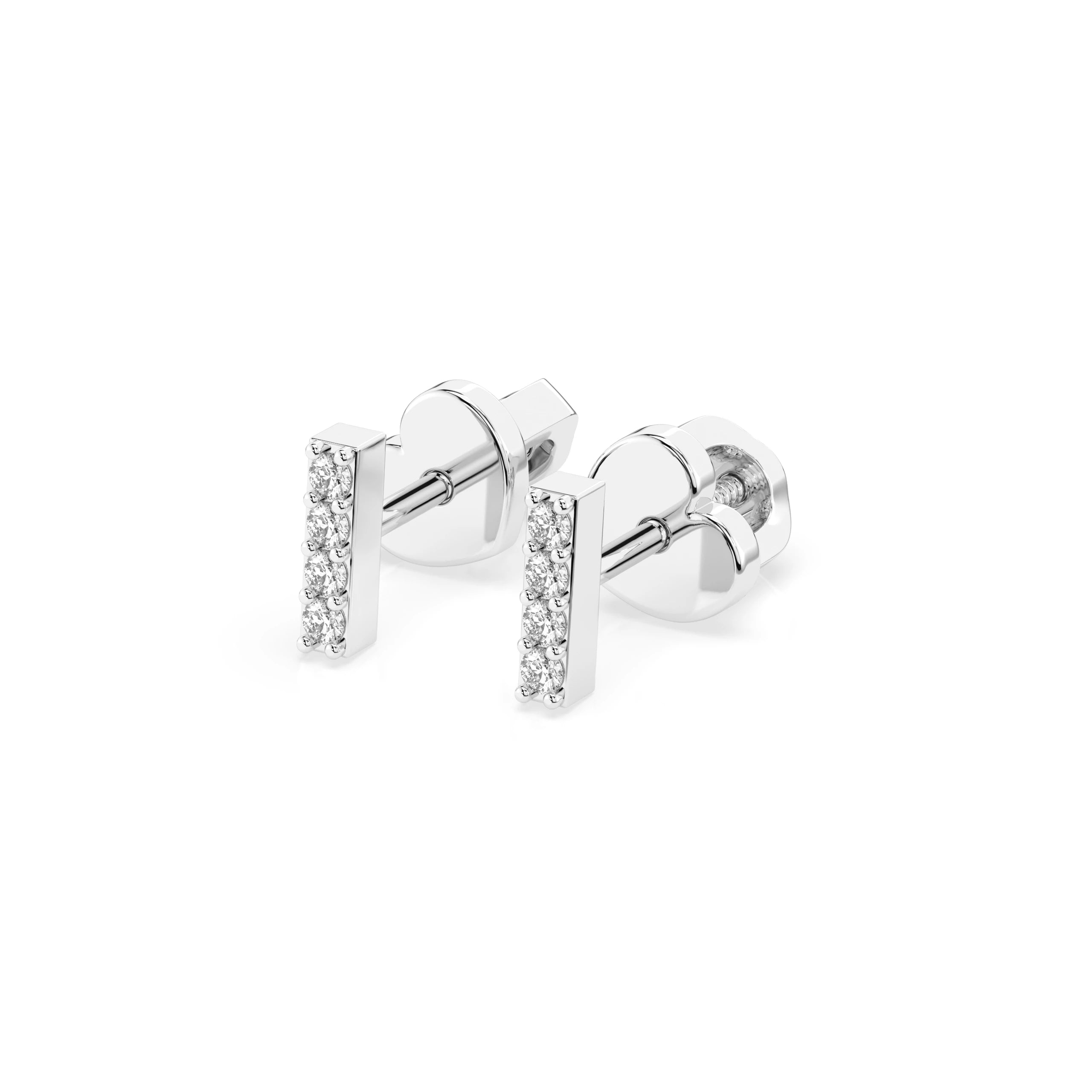 Cercei din Aur cu Diamante Rotunde Briliant 0.08 CT