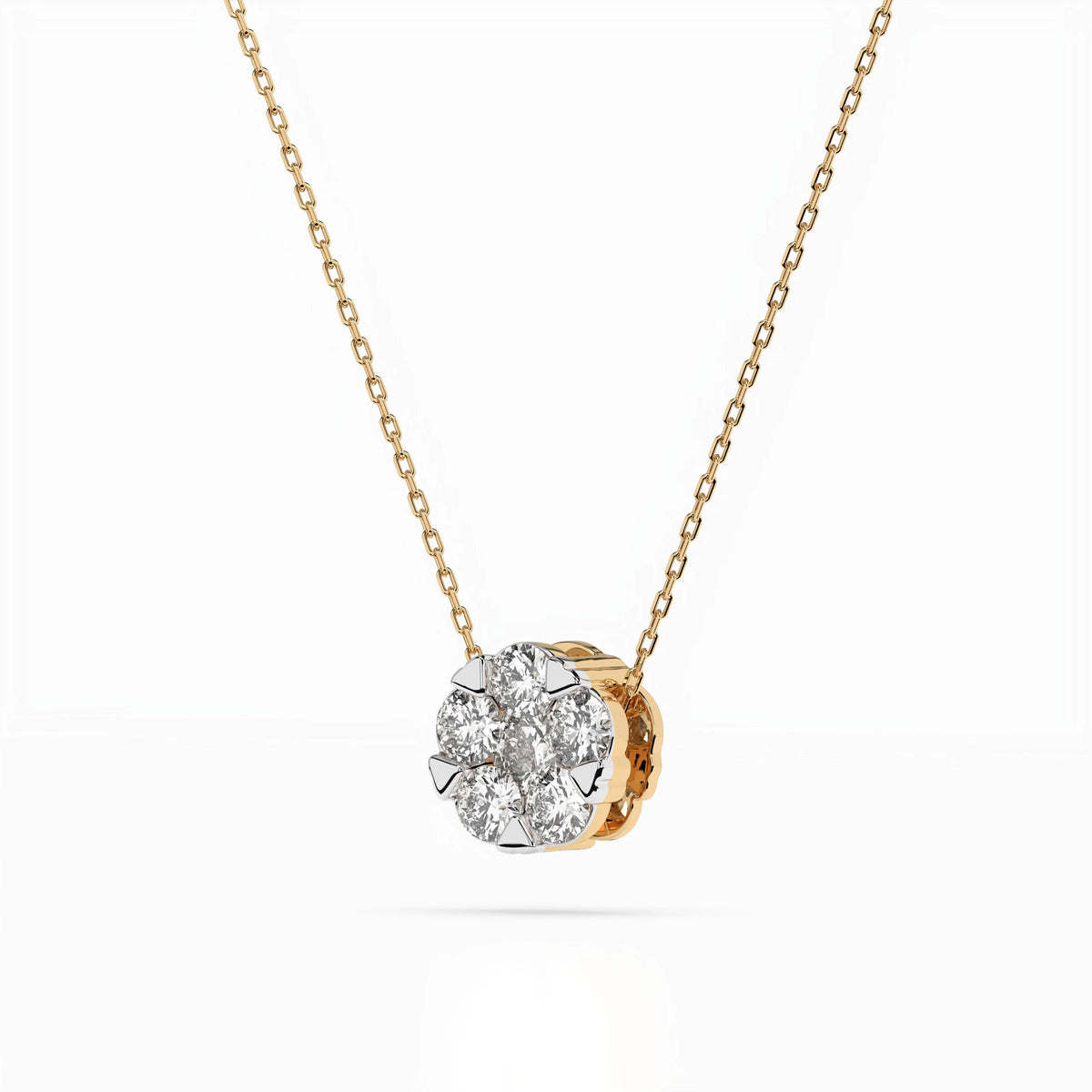 Colier din Aur cu Diamante, Forma Rotund Briliant, 0,37 CT