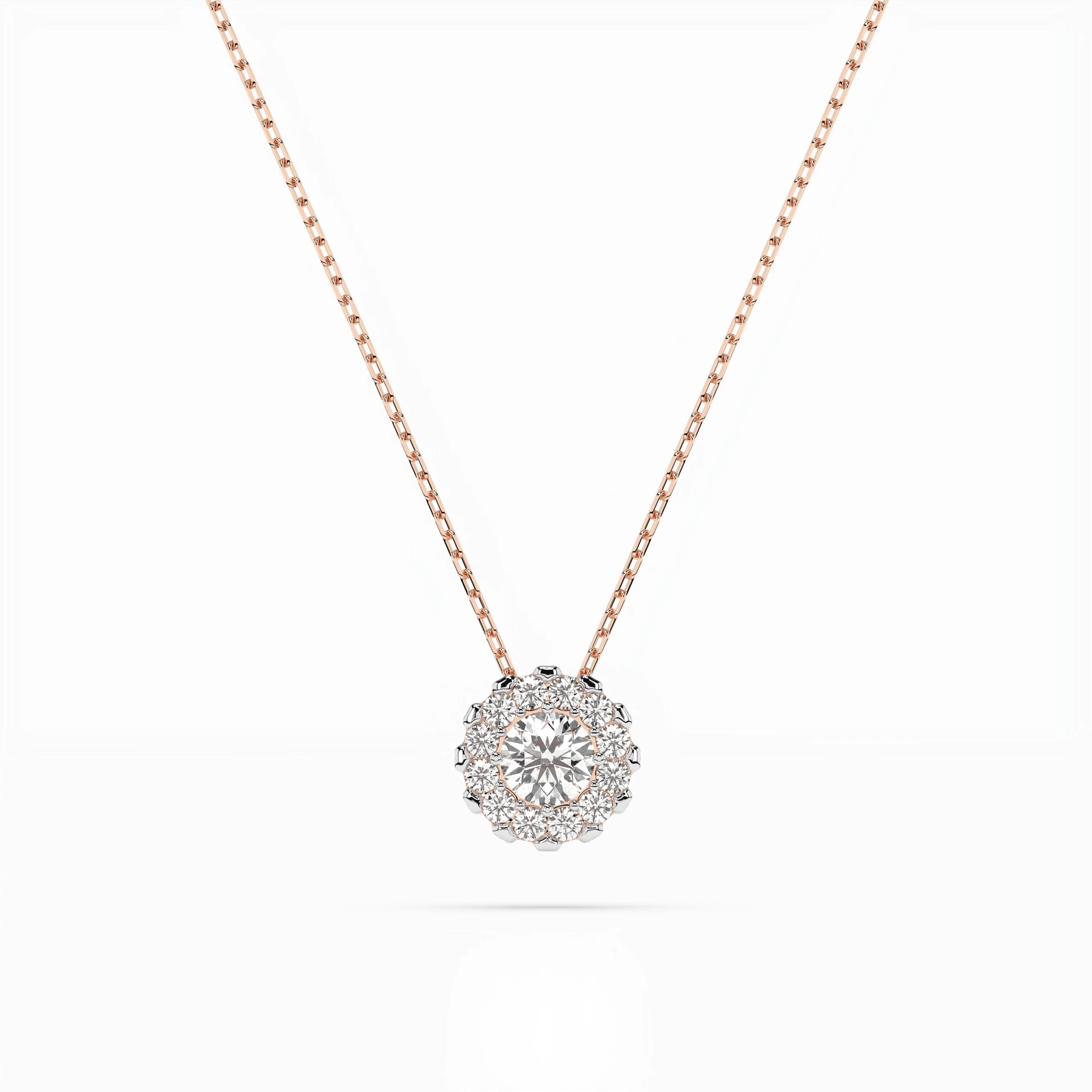 Colier din Aur cu Diamante Rotunde Briliant 0.20 CT
