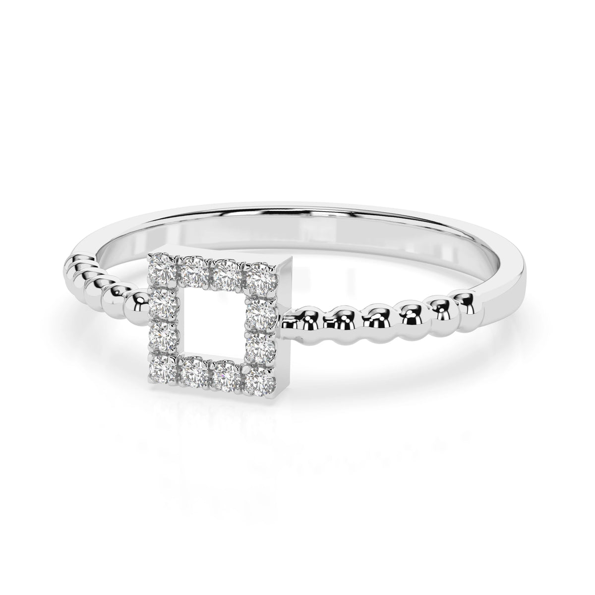 Inel din Aur cu Diamante, Forma Rotund Briliant, 0,07 CT
