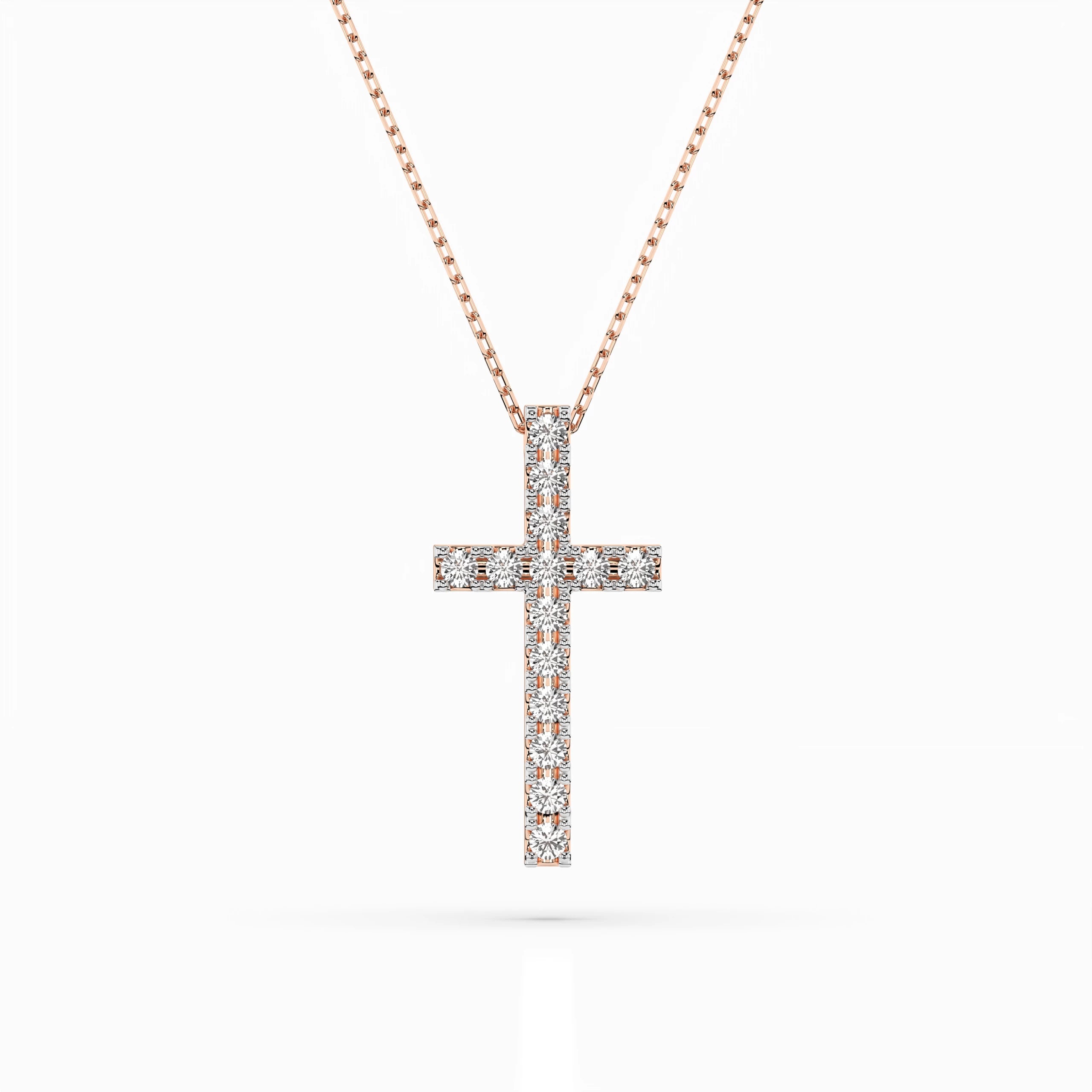 Colier din Aur cu Diamante Rotunde Briliant 0.20 CT
