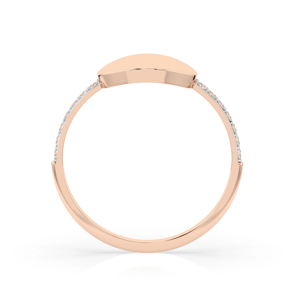 Inel din Aur cu Diamante, Forma Rotund Briliant, 0,14 CT
