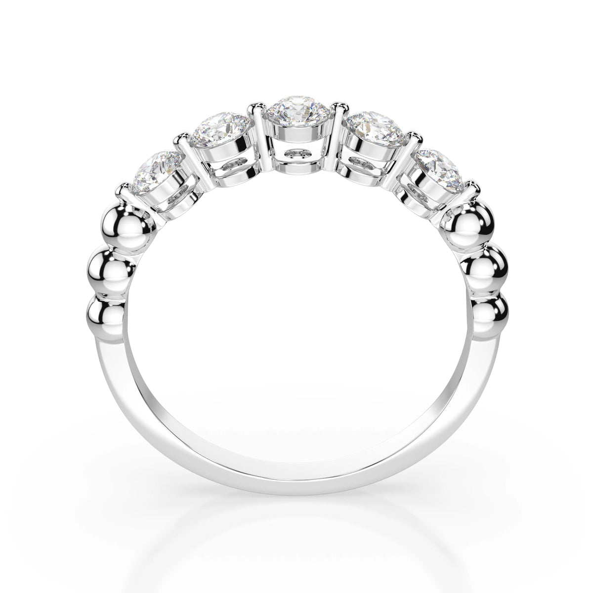 Inel din Aur cu Diamante, Forma Rotund Briliant, 0,50 CT