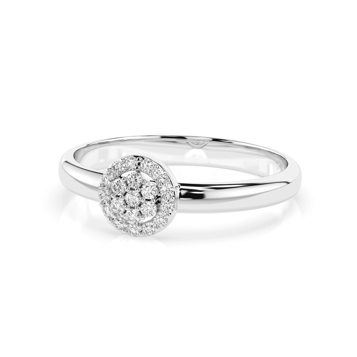 Inel din Aur cu Diamante, Forma Rotund Briliant, 0,15 CT