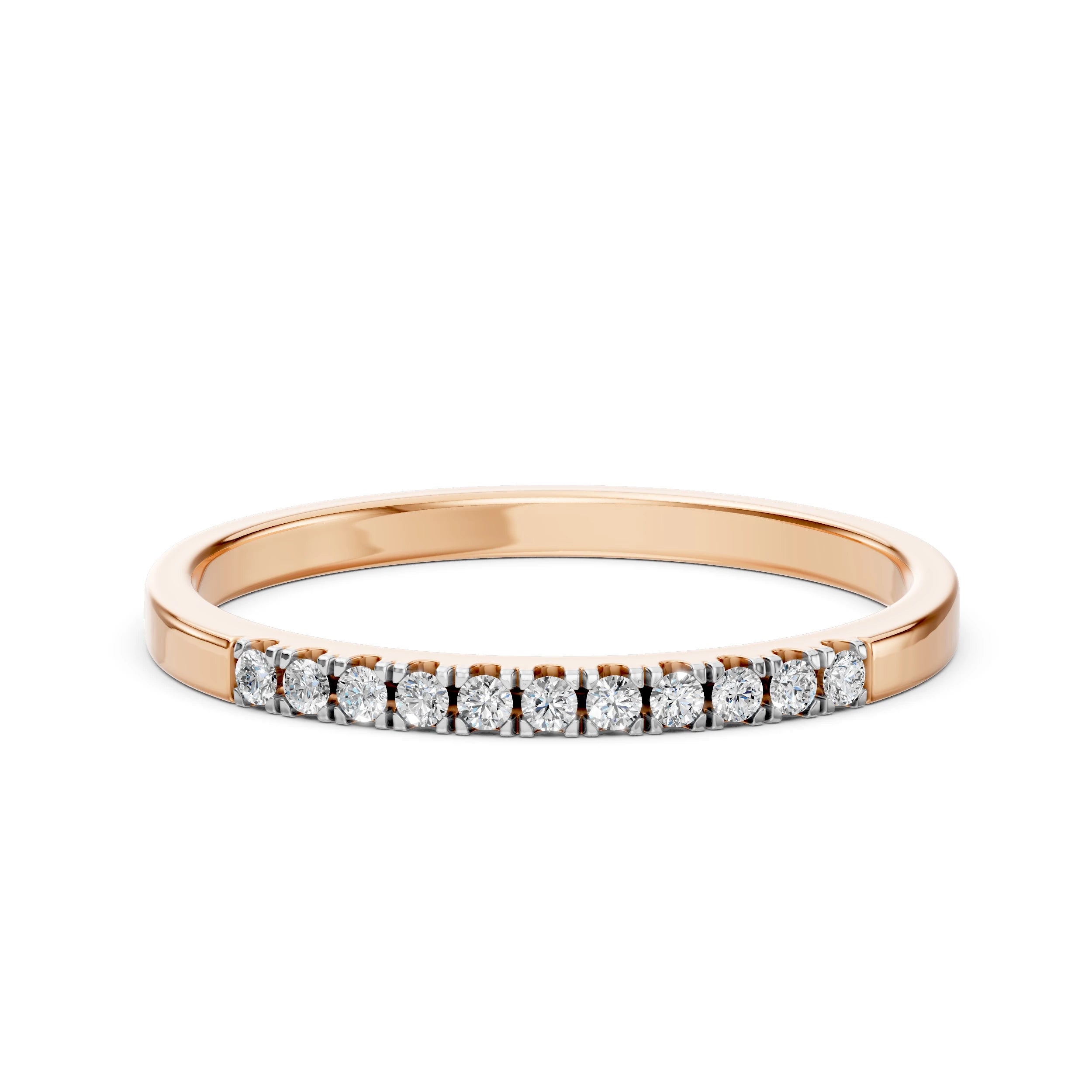 Inel din Aur cu Diamante Rotunde Briliant 0.11 CT