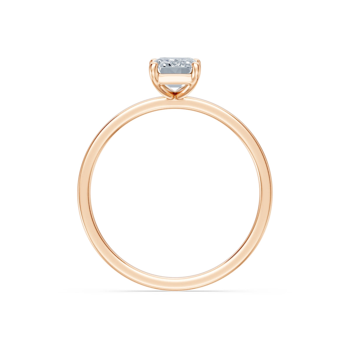 Inel de Logodnă Solitaire din Aur, Diamant Emerald 1,00 CT