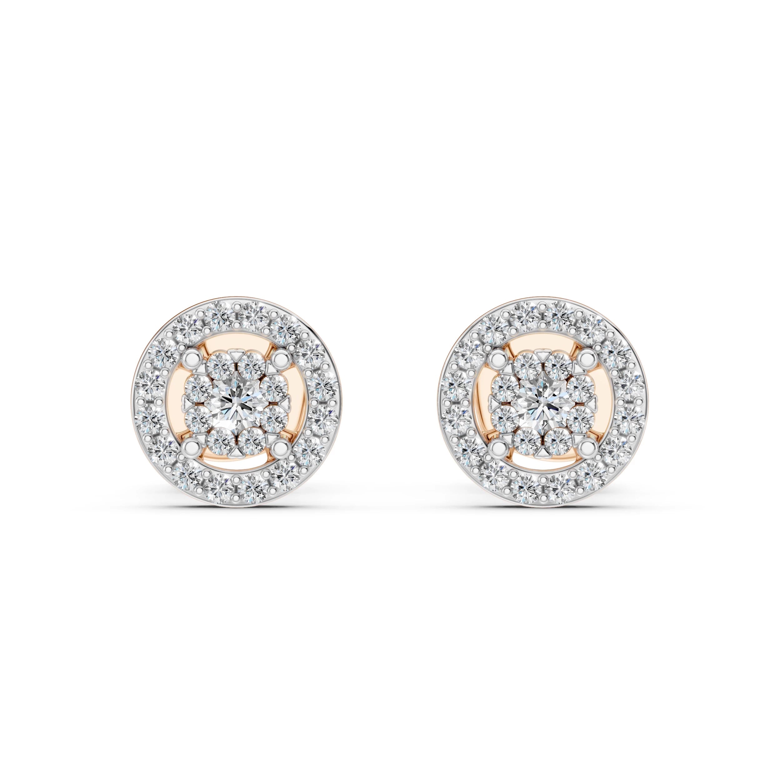 Cercei din Aur cu Diamante Rotunde Briliant 0.28 CT