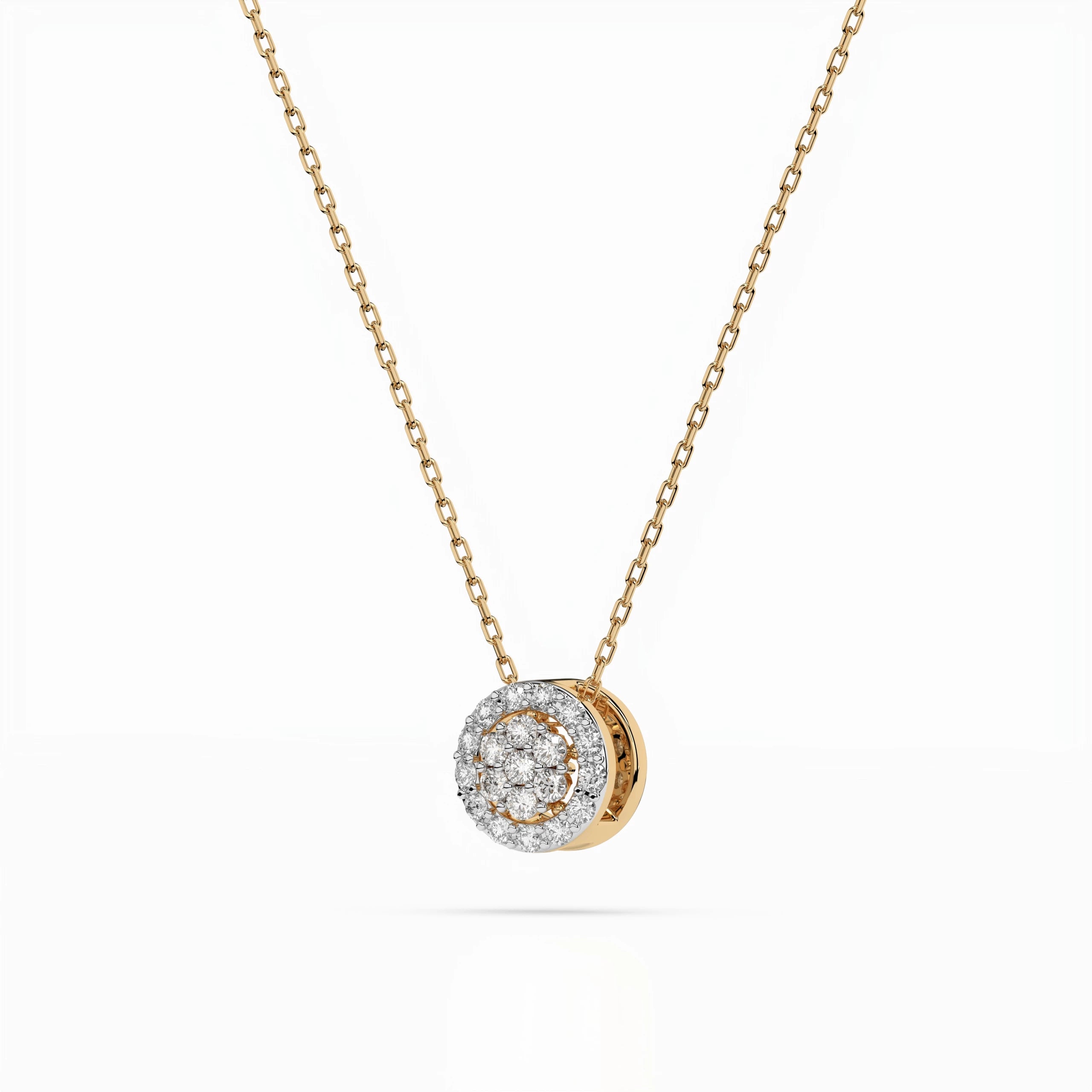 Colier din Aur cu Diamante Rotunde Briliant 0.15 CT