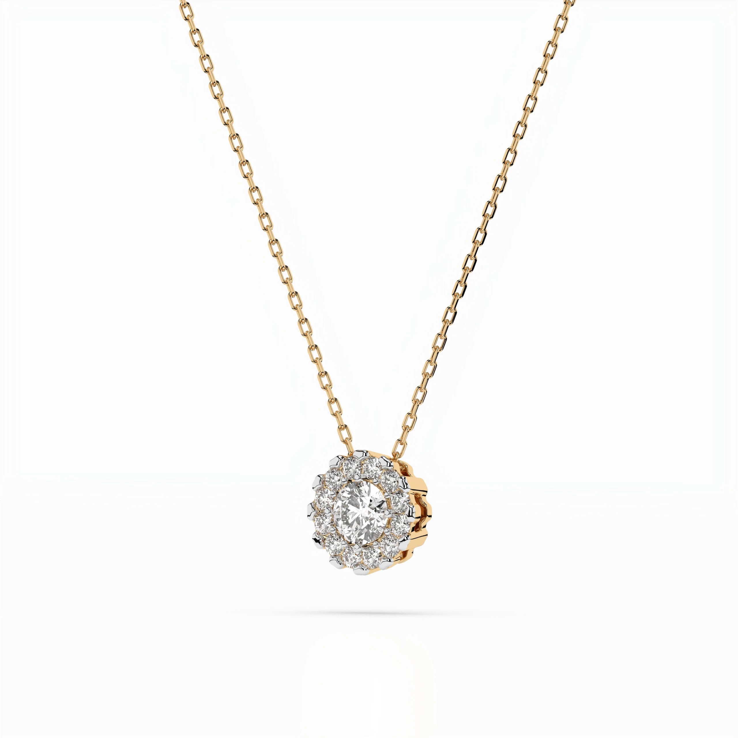 Colier din Aur cu Diamante Rotunde Briliant 0.20 CT