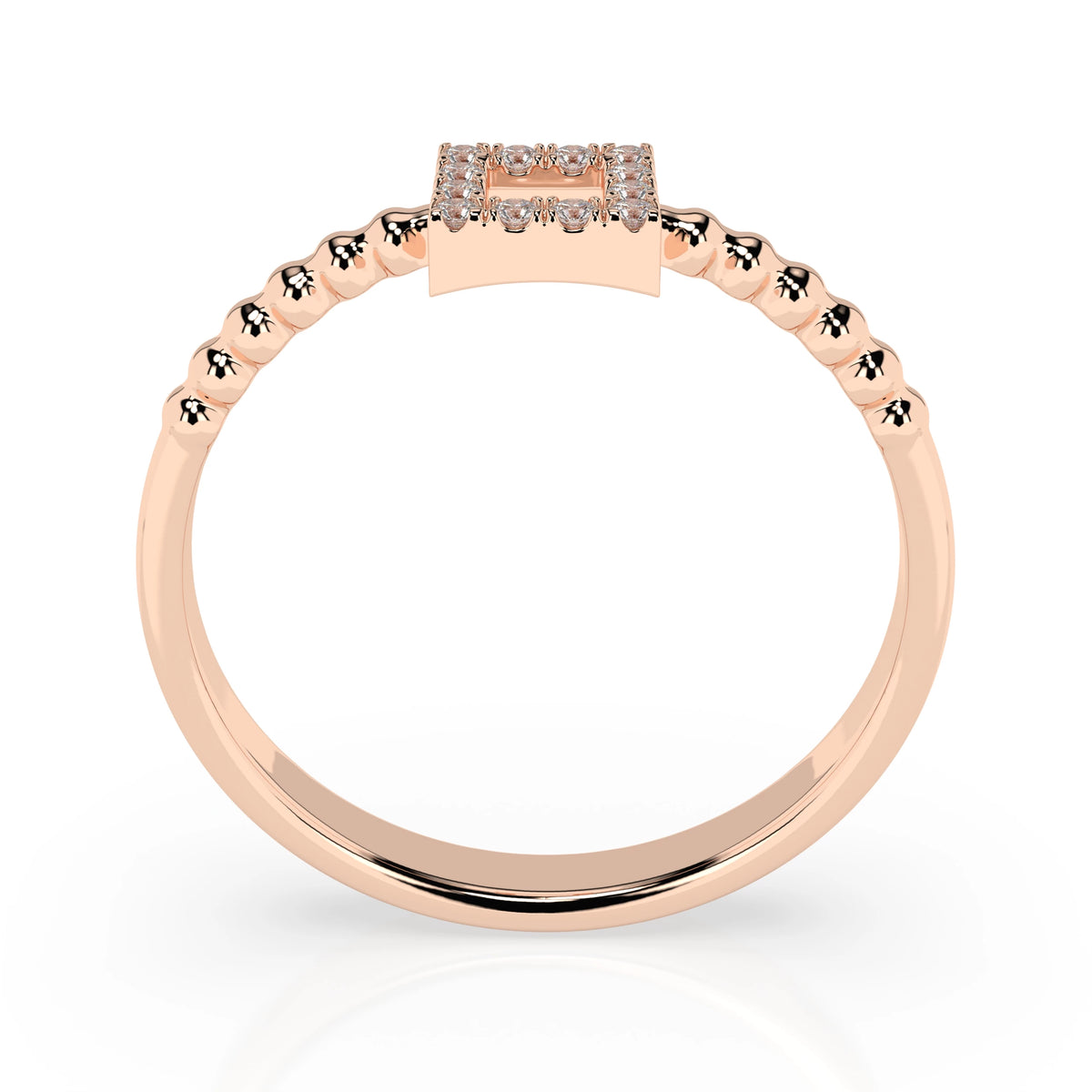Inel din Aur cu Diamante, Forma Rotund Briliant, 0,07 CT