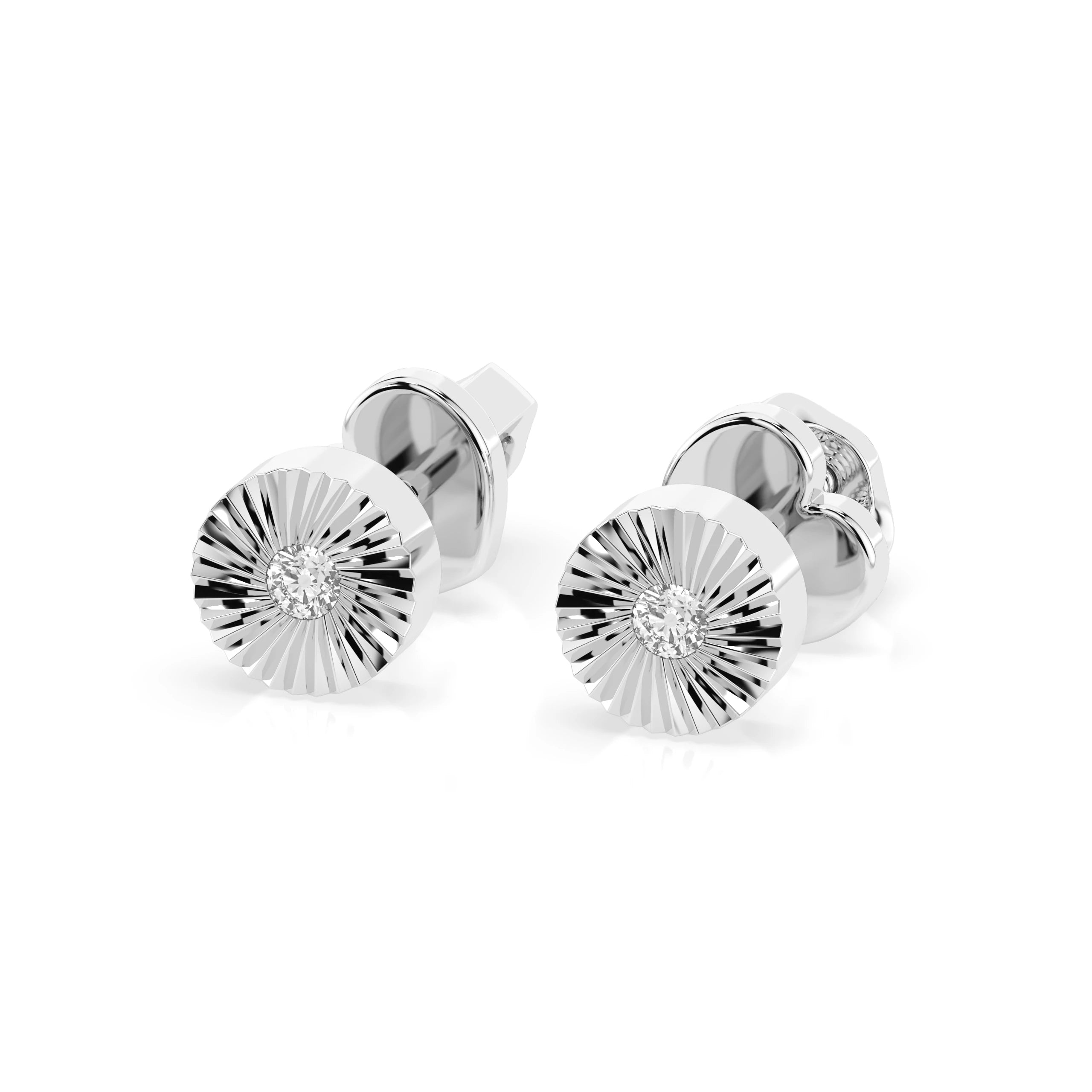 Cercei din Aur cu Diamante Rotunde Briliant 0.04 CT