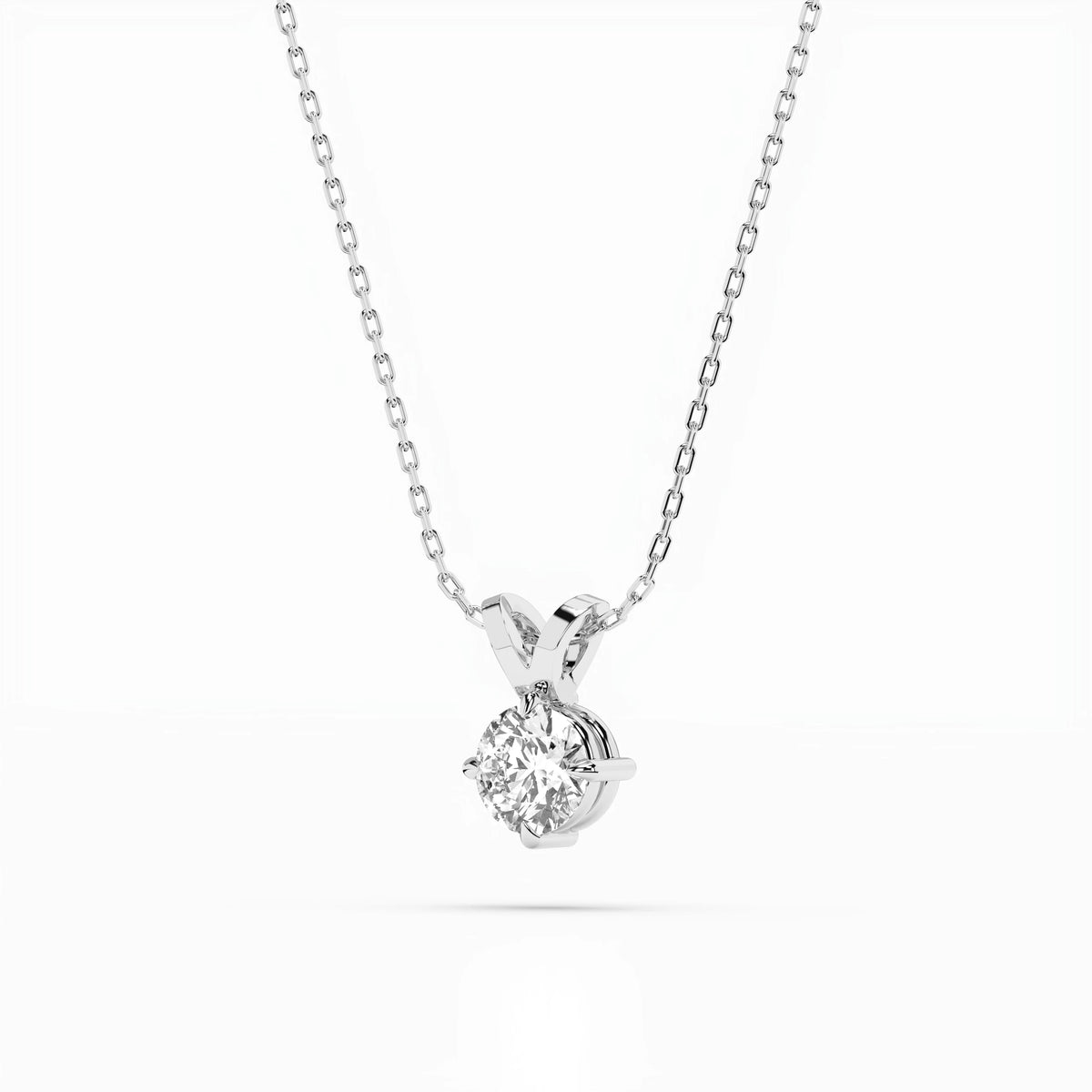 Colier din Aur cu Diamant, Forma Rotund Briliant, 0,30 CT