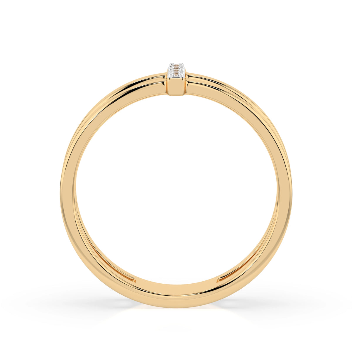 Inel din Aur cu Diamante, Forma Rotund Briliant, 0,04 CT