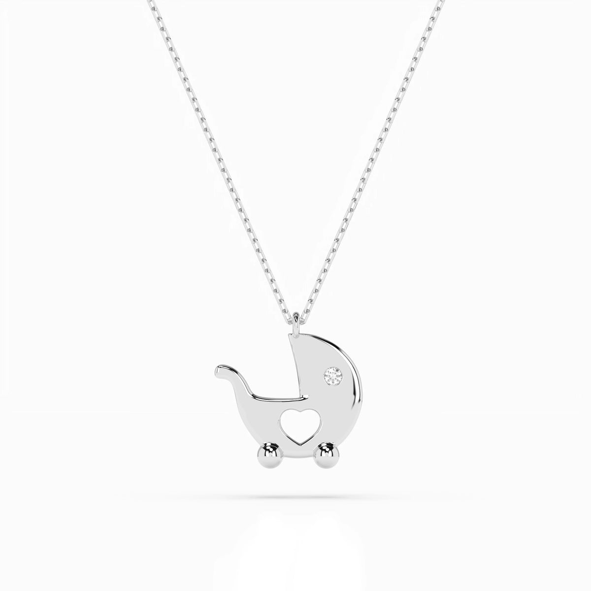 Colier din Aur cu Diamant, Forma Rotund Briliant, 0,01 CT