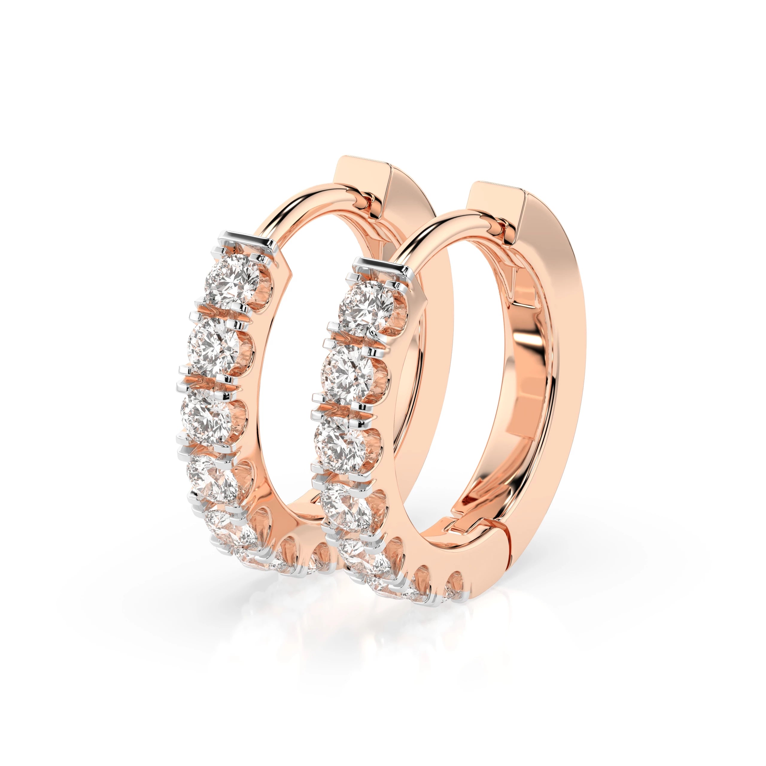 Cercei din Aur cu Diamante Rotunde Briliant 0.42 CT