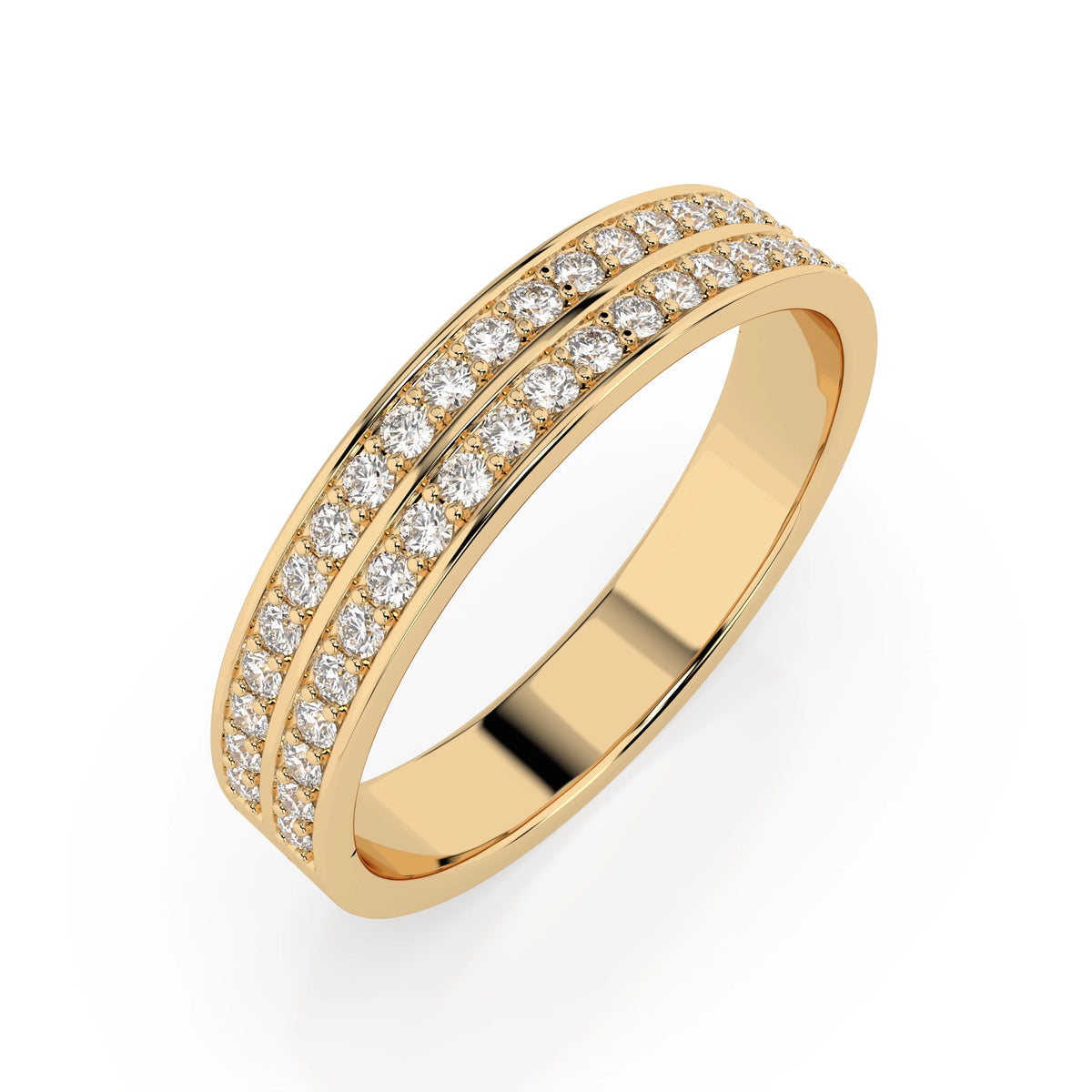 Inel din Aur cu Diamante, Forma Rotund Briliant, 0,37 CT
