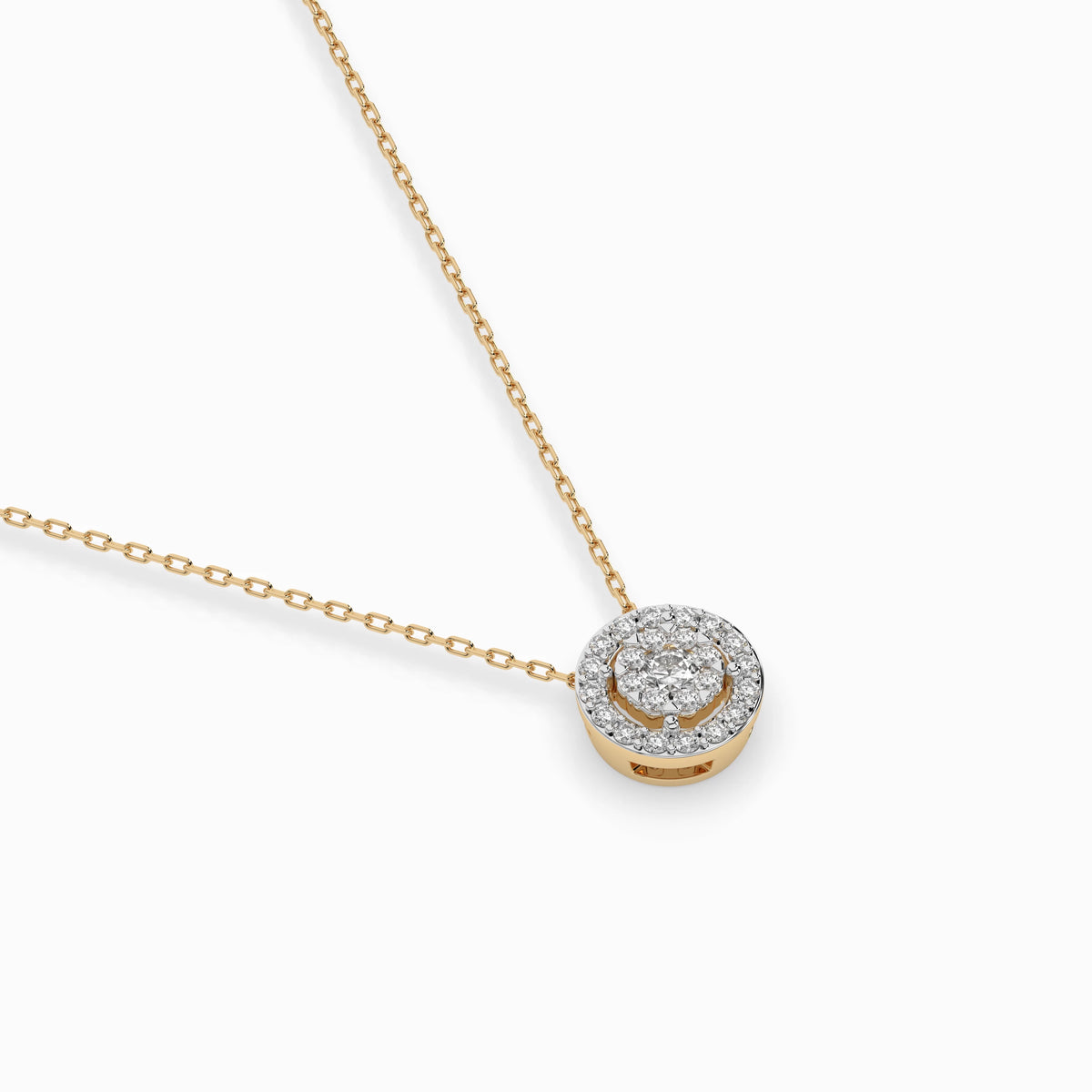 Colier din Aur cu Diamante, Forma Rotund Briliant, 0,18 CT