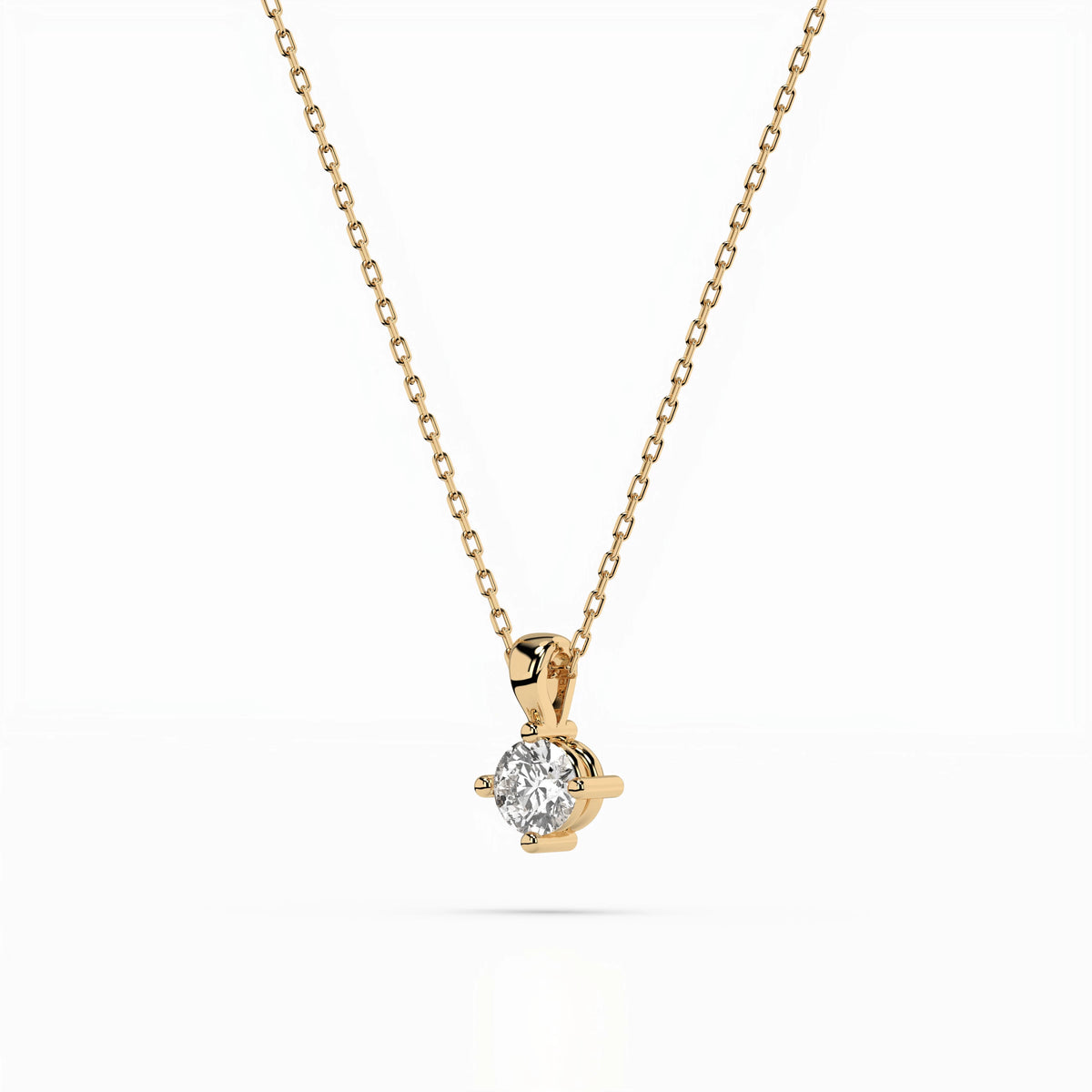 Colier din Aur cu Diamant, Forma Rotund Briliant, 0,10 CT