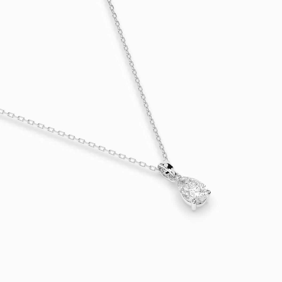 Colier din Aur cu Diamant, Forma Pear, 0,30 CT