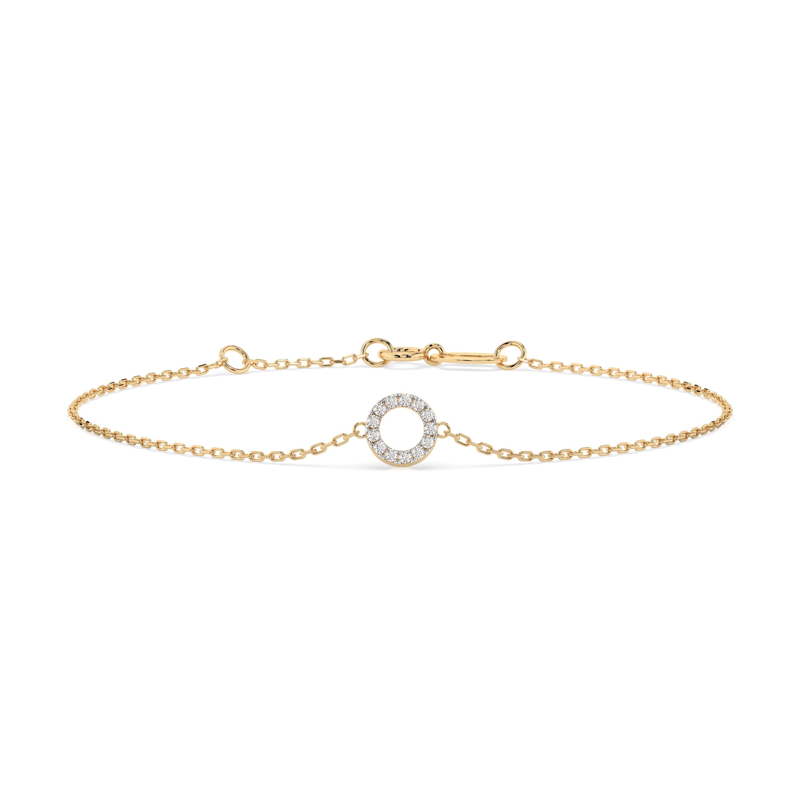 Brățară din Aur cu Diamante Rotunde Briliant 0.07 CT