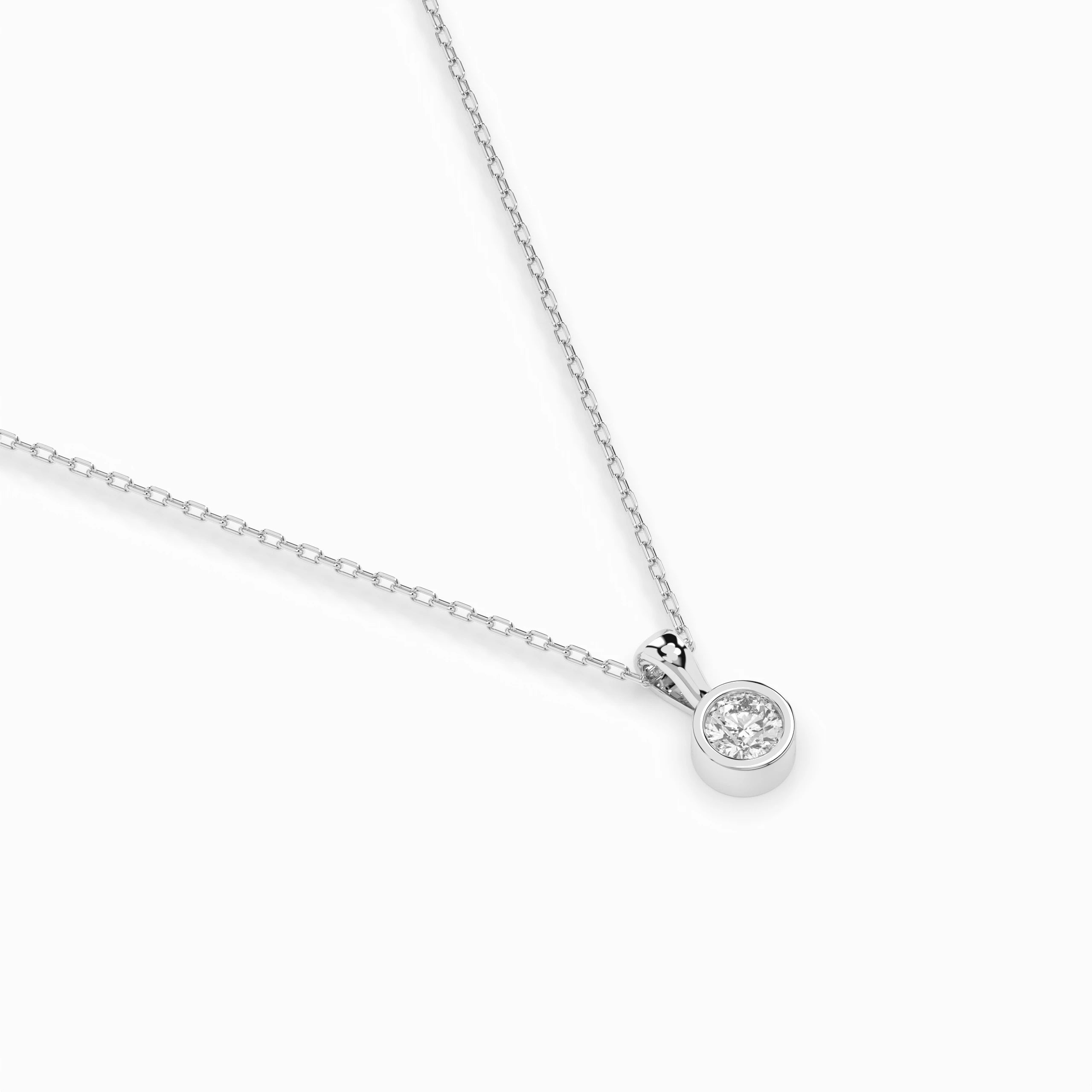Colier din Aur cu Diamant Rotund Briliant 0.10 CT