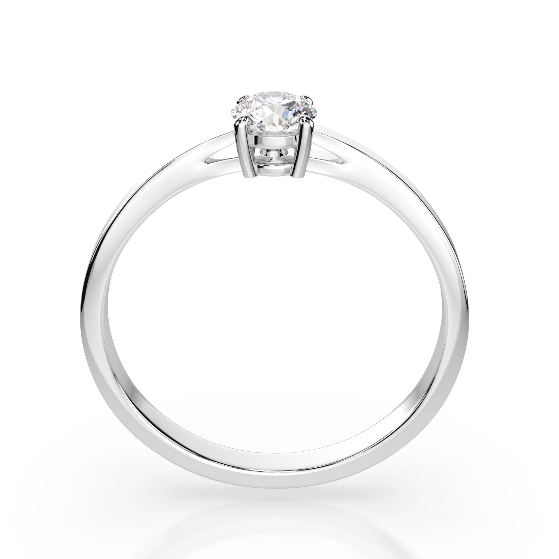 Inel de Logodnă Solitaire din Aur, Diamant Rotund Briliant 0.30 CT