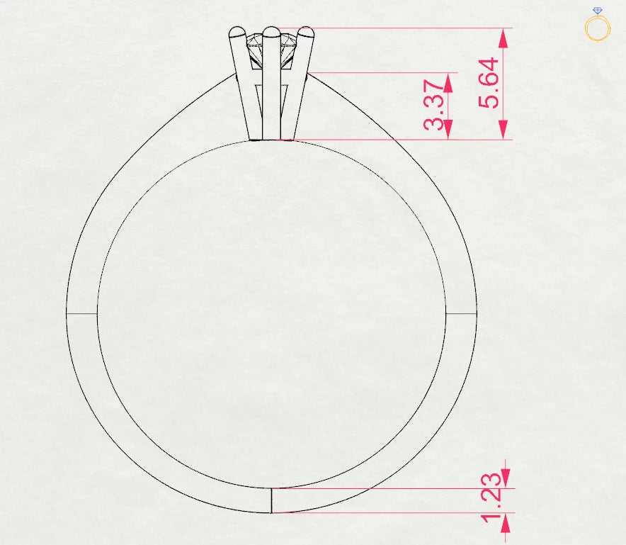 Inel de Logodnă Solitaire din Aur, Diamant Rotund Briliant 0.15 CT