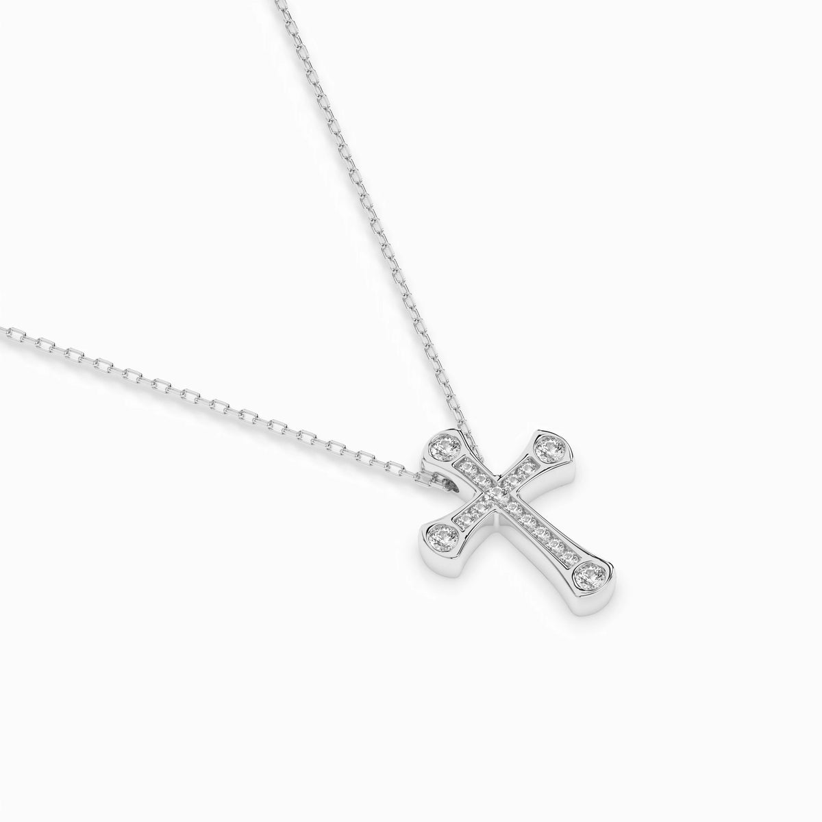 Colier din Aur cu Diamante, Forma Rotund Briliant, 0,13 CT