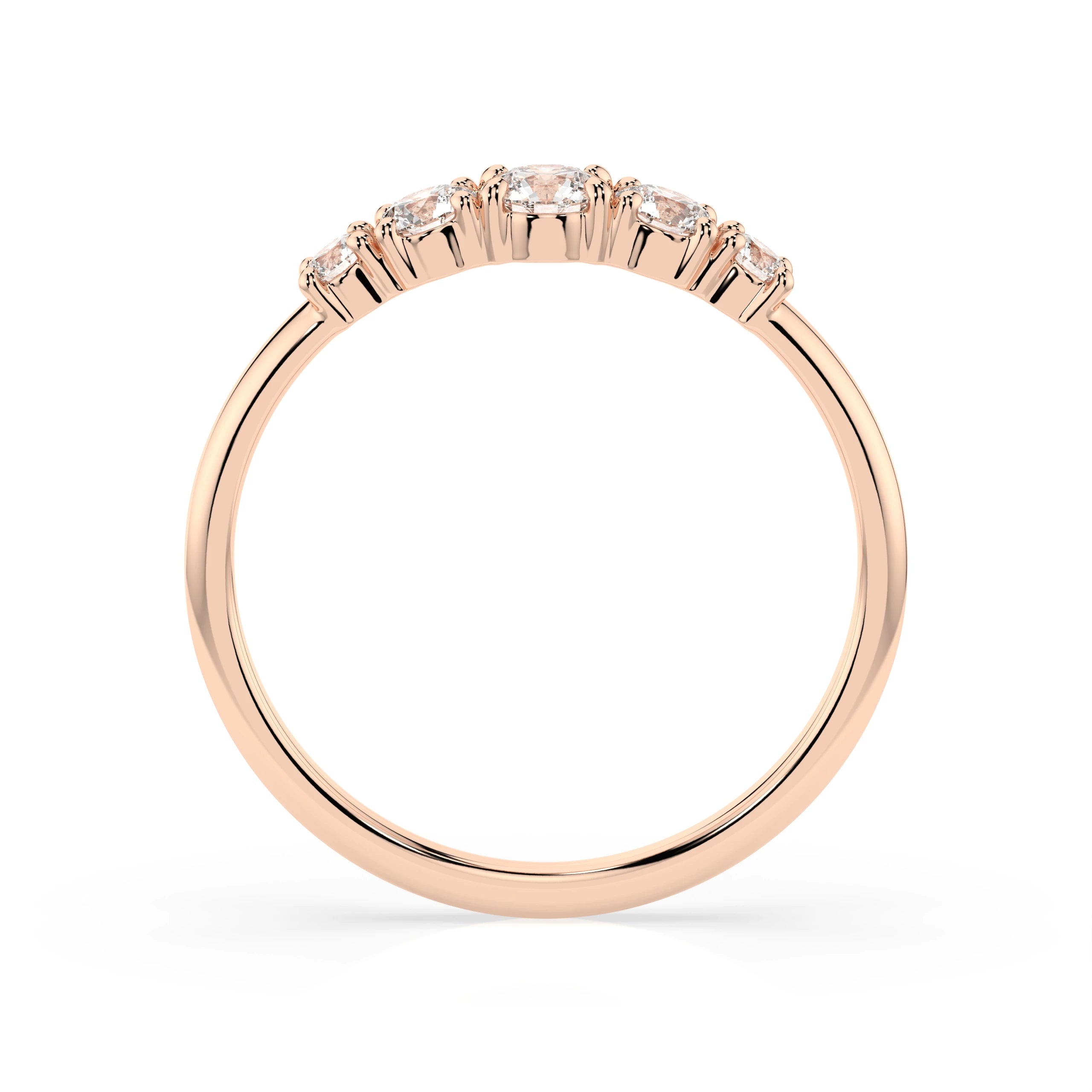 Inel din Aur cu Diamante Rotunde Briliant 0.42 CT