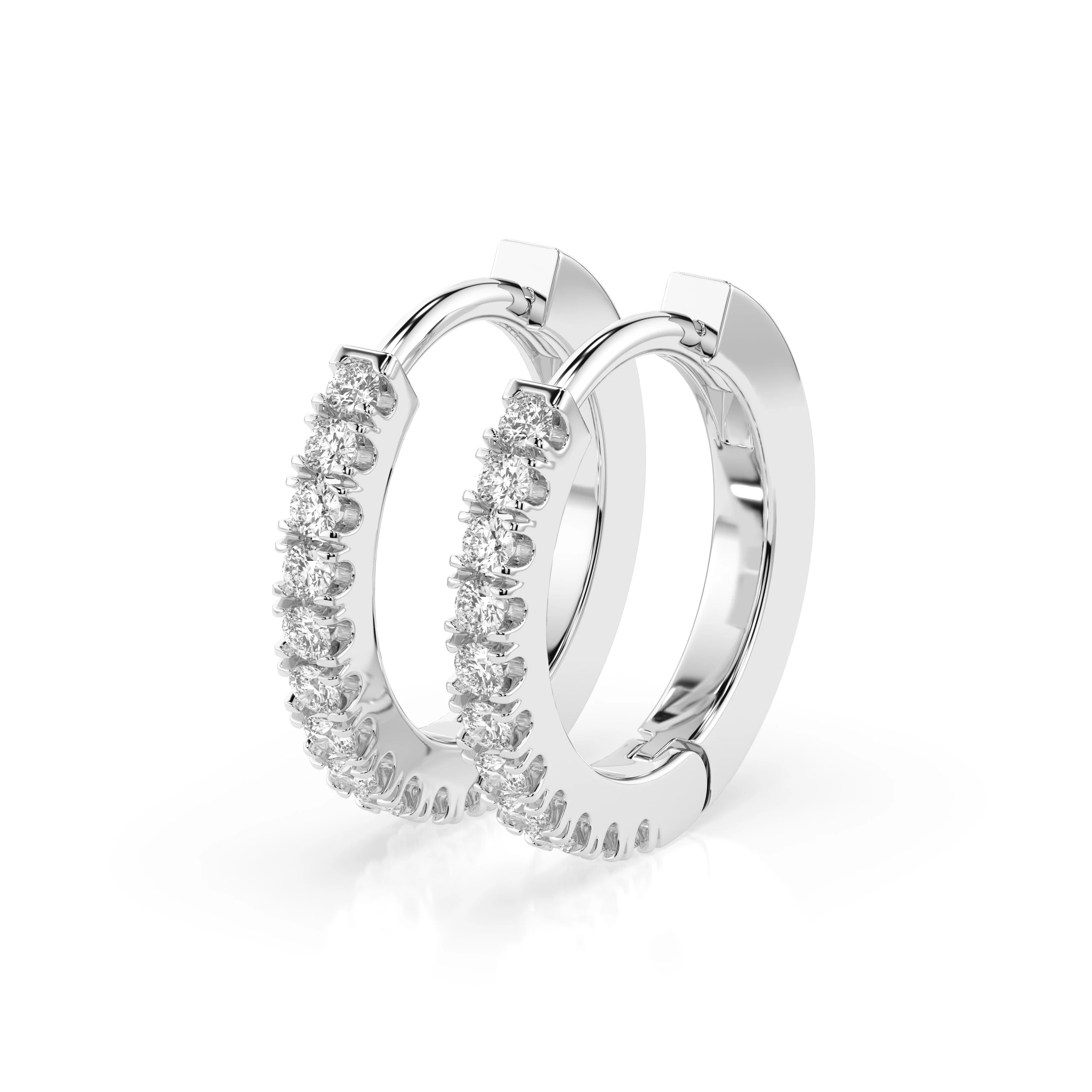Cercei din Aur cu Diamante Rotunde Briliant 0.22 CT