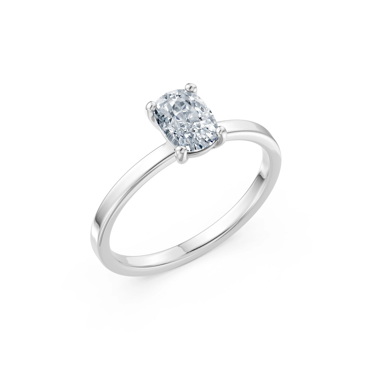 Inel de Logodnă Solitaire din Aur, Diamant Cushion 1,00 CT