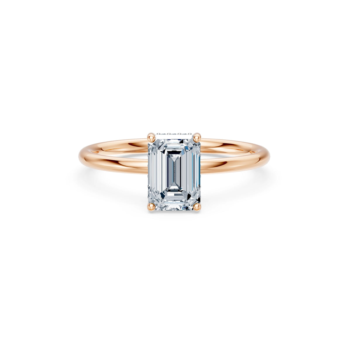 Inel de Logodnă Solitaire din Aur, Diamant Emerald 1,50 CT
