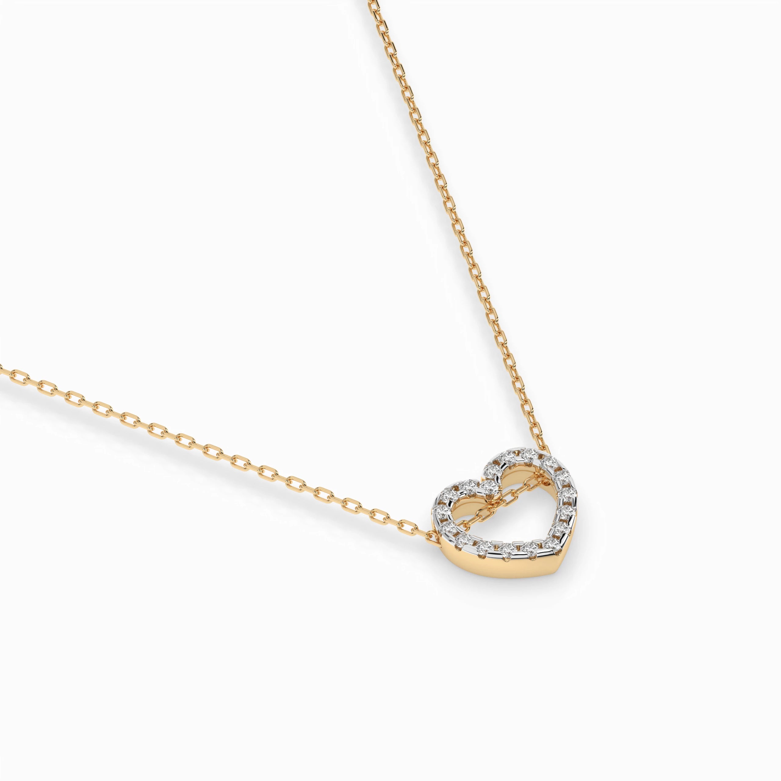 Colier din Aur cu Diamante Rotunde Briliant 0.09 CT