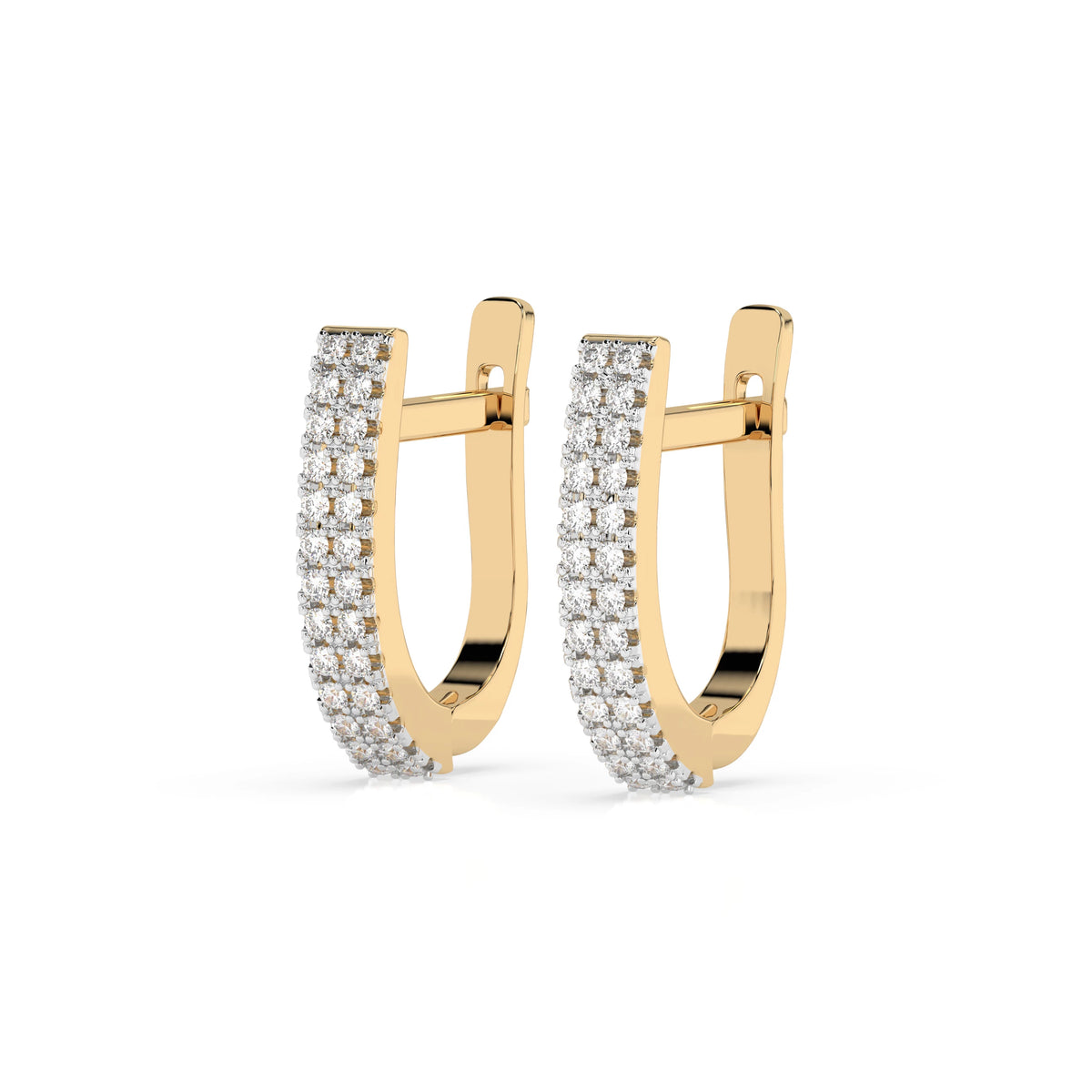 Cercei din Aur cu Diamante Rotunde Briliant 0.21 CT