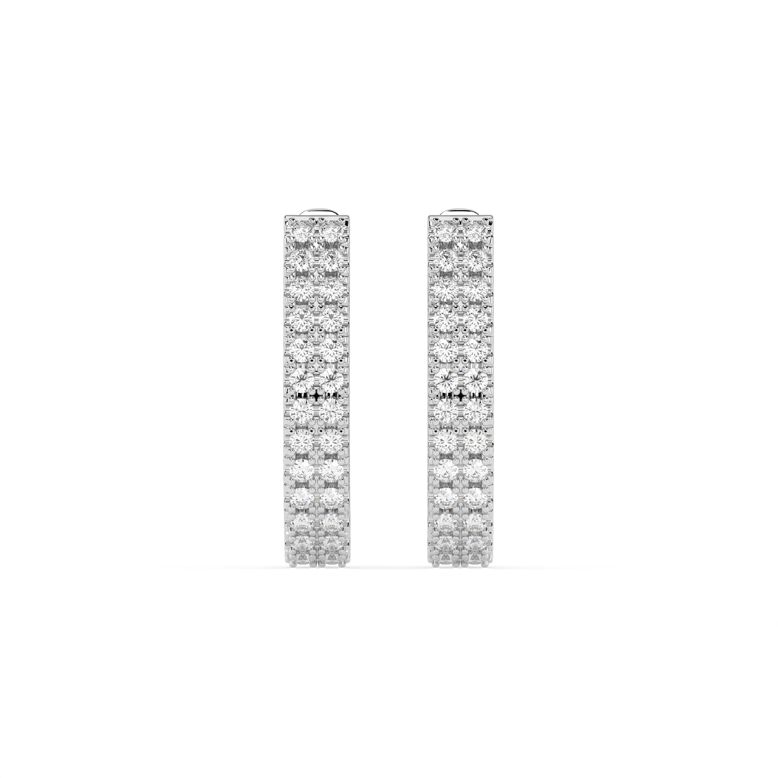 Cercei din Aur cu Diamante Rotunde Briliant 0.21 CT