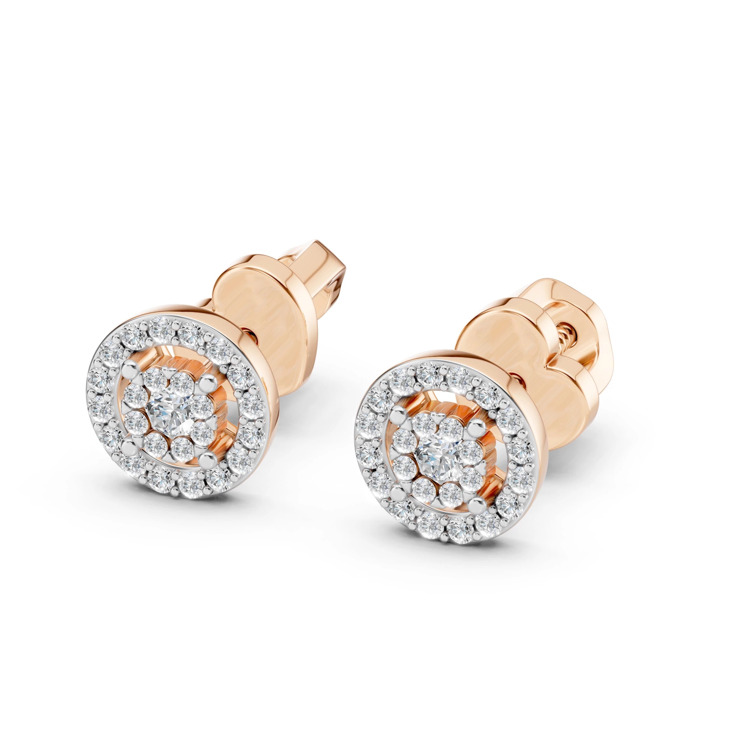 Cercei din Aur cu Diamante Rotunde Briliant 0.28 CT