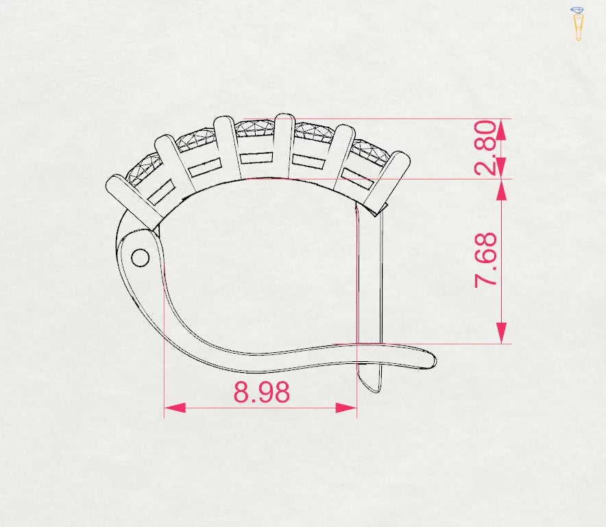 Cercei din Aur cu Diamante Rotunde Briliant 0.60 CT