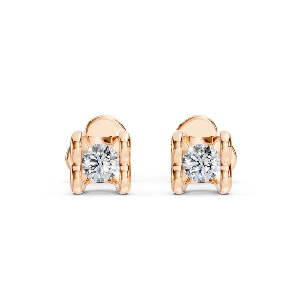 Cercei din Aur cu Diamante Rotunde Briliant 0.20 CT