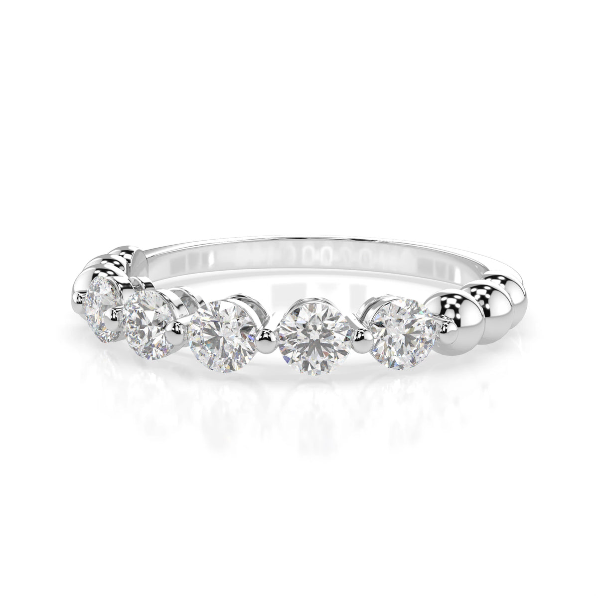 Inel din Aur cu Diamante, Forma Rotund Briliant, 0,50 CT