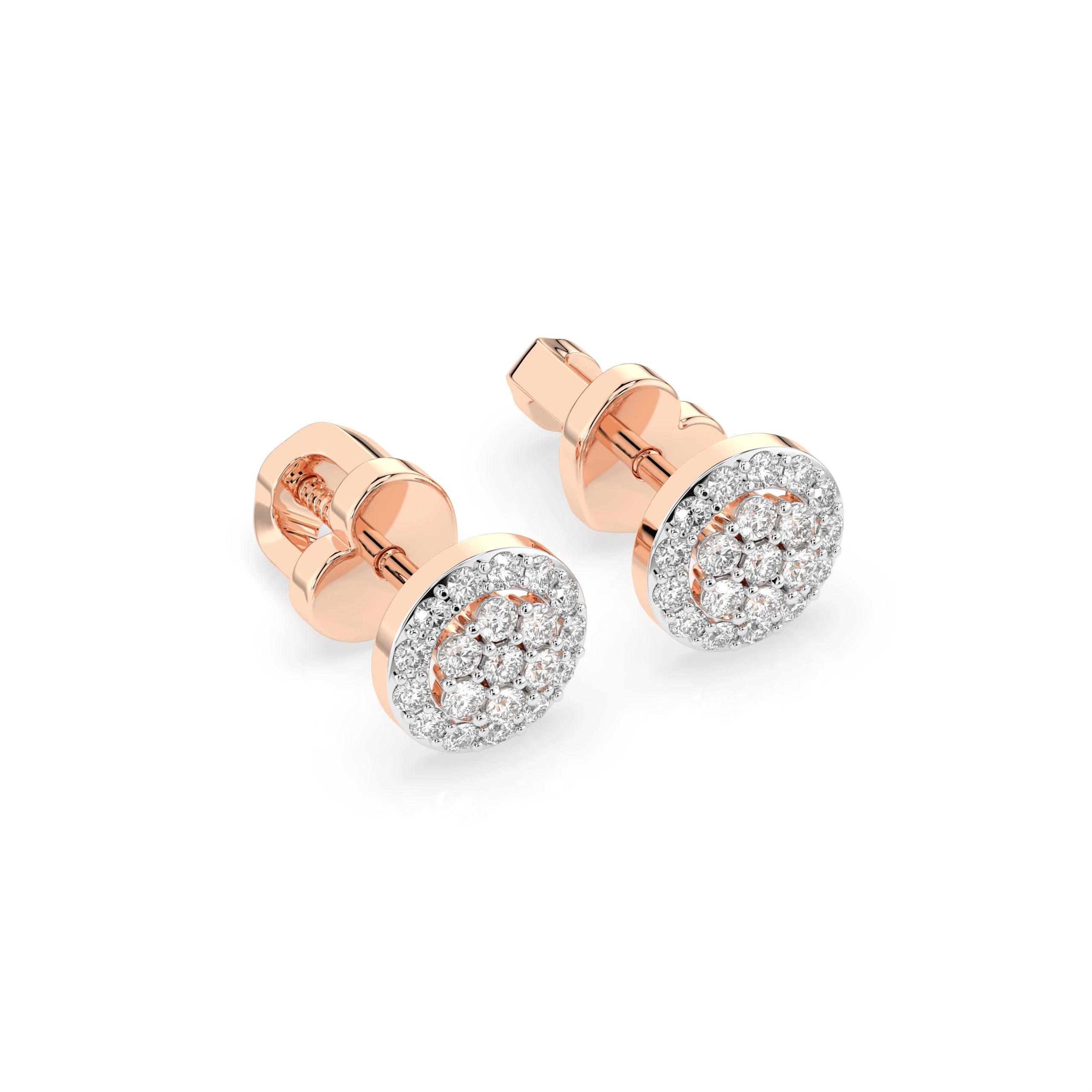Cercei din Aur cu Diamante Rotunde Briliant 0.30 CT