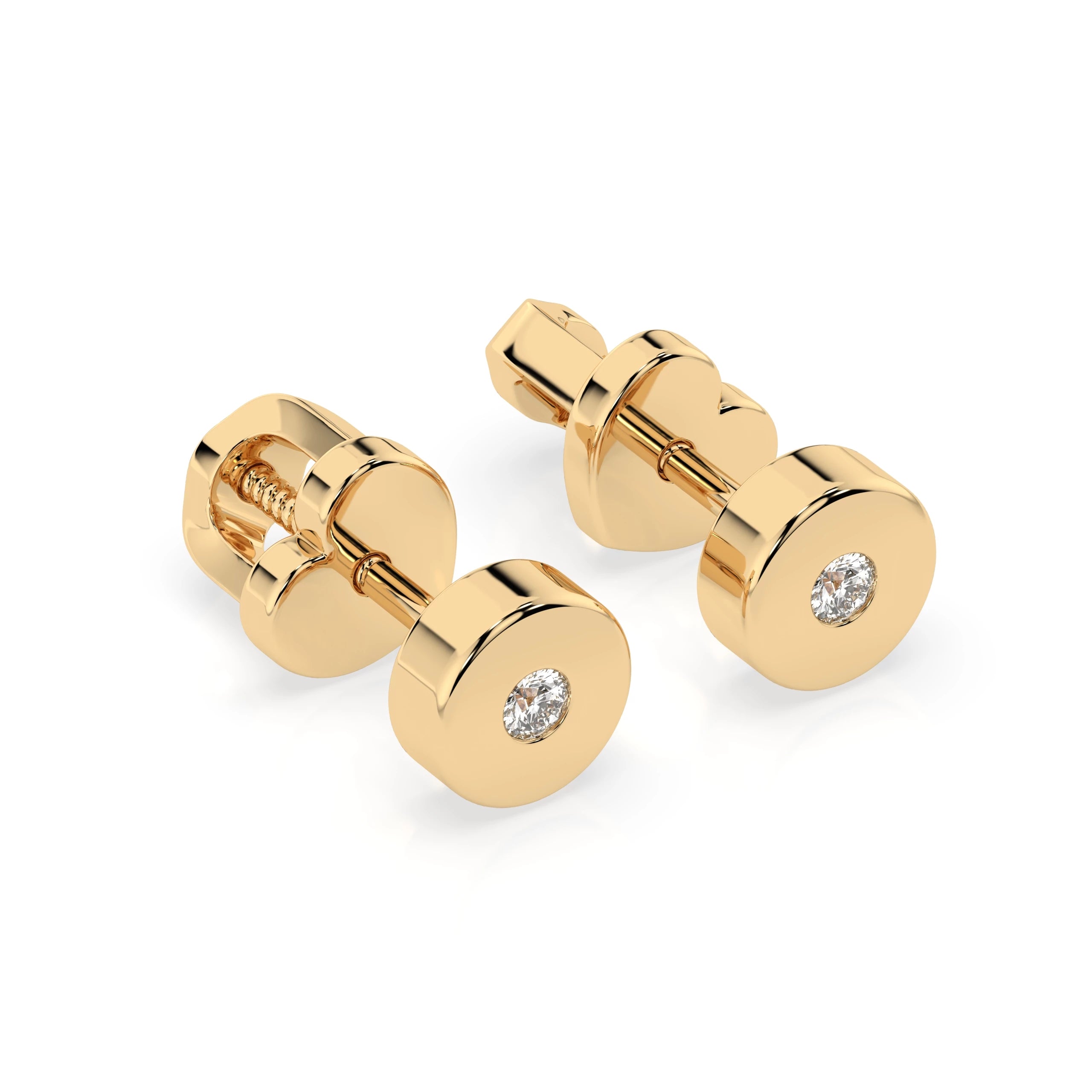 Cercei din Aur cu Diamante Rotunde Briliant 0.04 CT