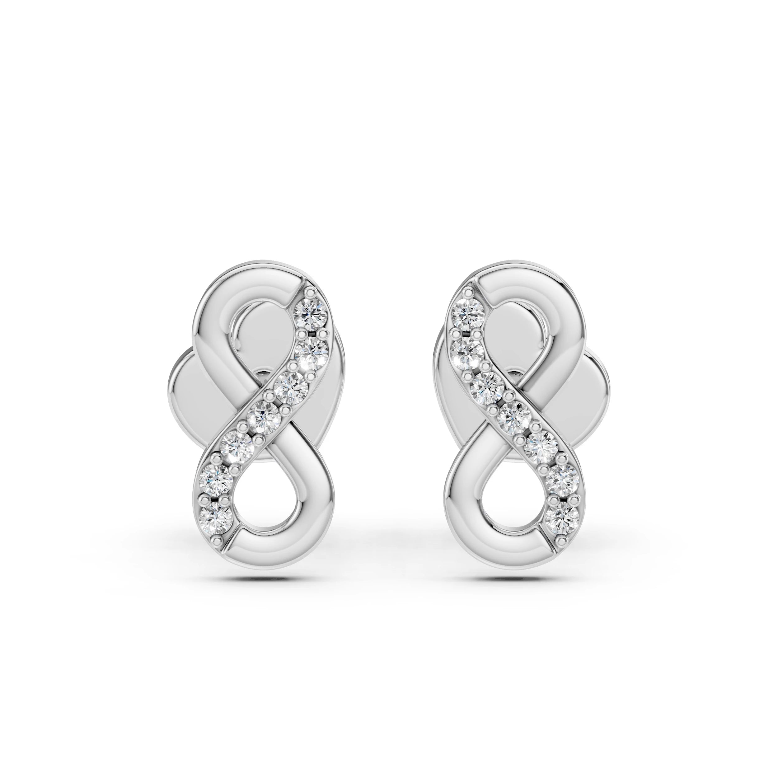 Cercei din Aur cu Diamante Rotunde Briliant 0.09 CT